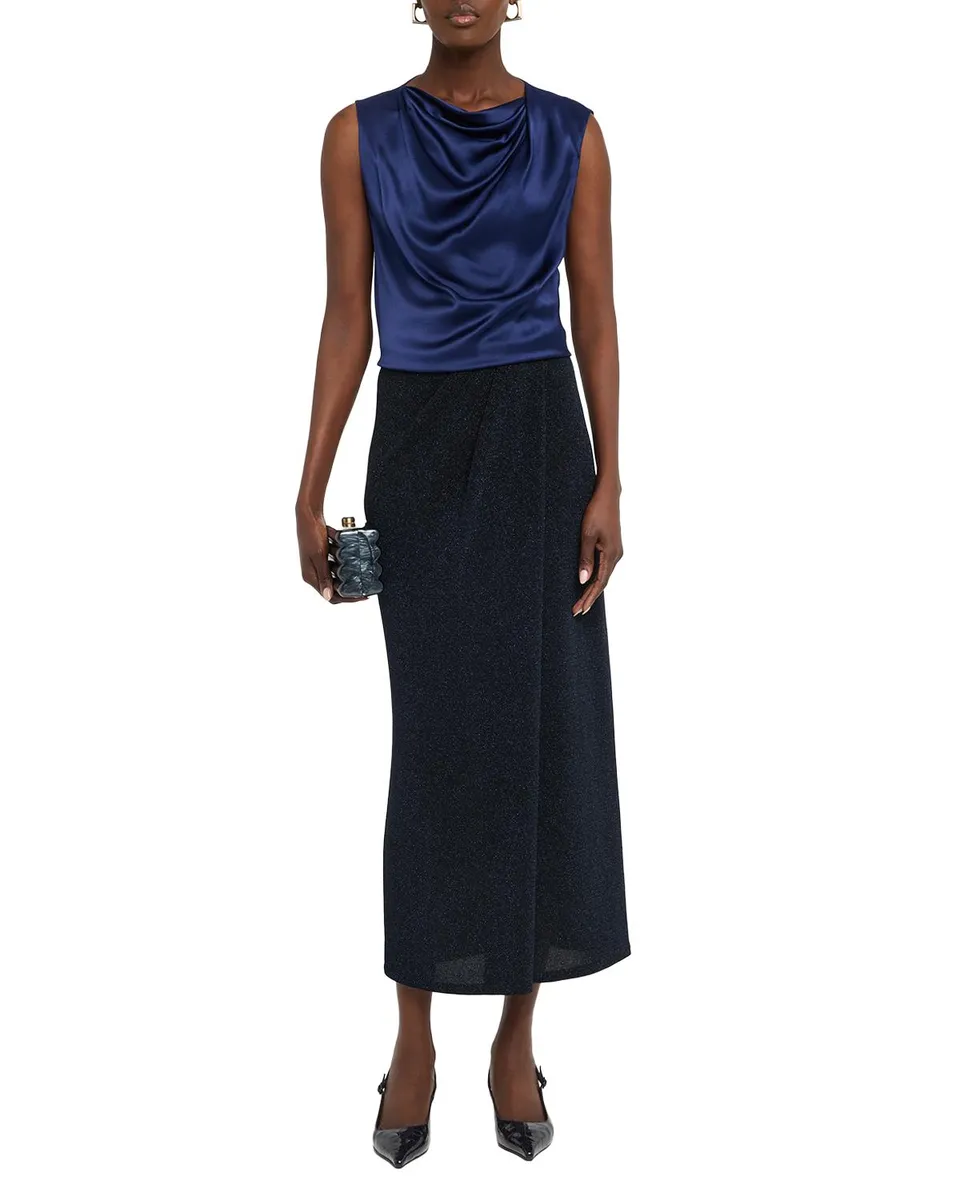 Vince Bias Twist Shoulder Cowl-Neck Silk Blouse | Thumbnail 2 Vince Bias Twist Shoulder Cowl-Neck Silk Blouse | Thumbnail 2
