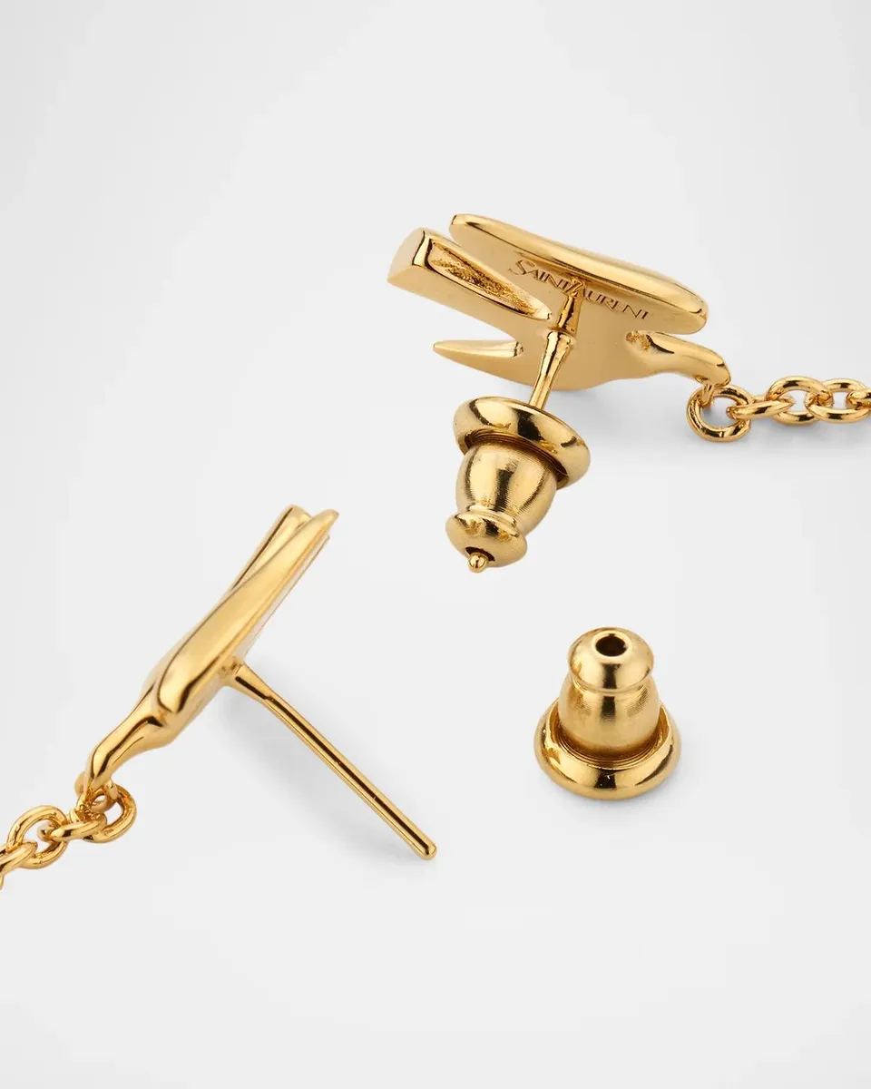 Saint Laurent YSL Pendant Dove Earrings | Thumbnail 4 Saint Laurent YSL Pendant Dove Earrings | Thumbnail 4