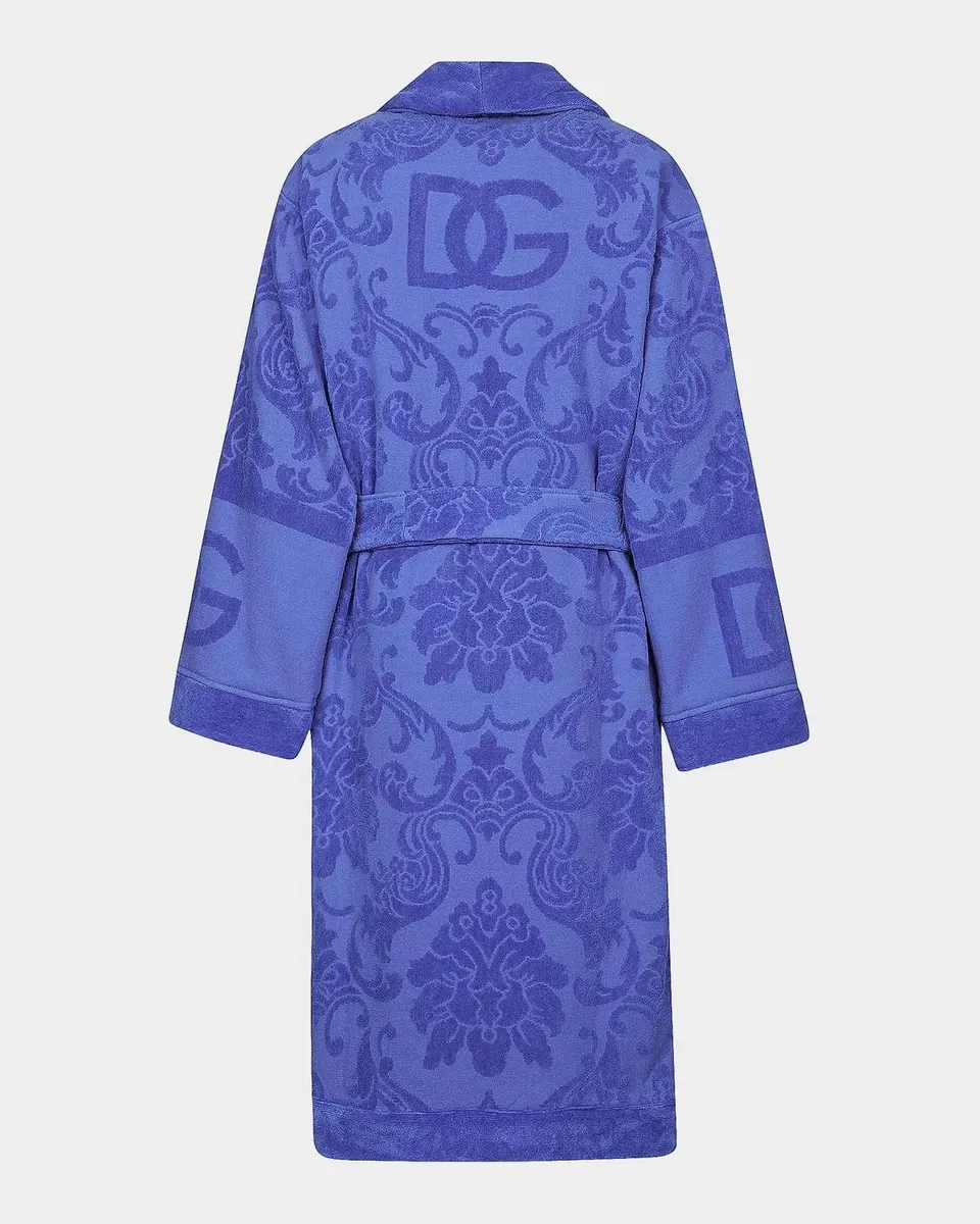 Dolce & Gabbana DG Logo Jacquard Bathrobe | Thumbnail 4 Dolce & Gabbana DG Logo Jacquard Bathrobe | Thumbnail 4