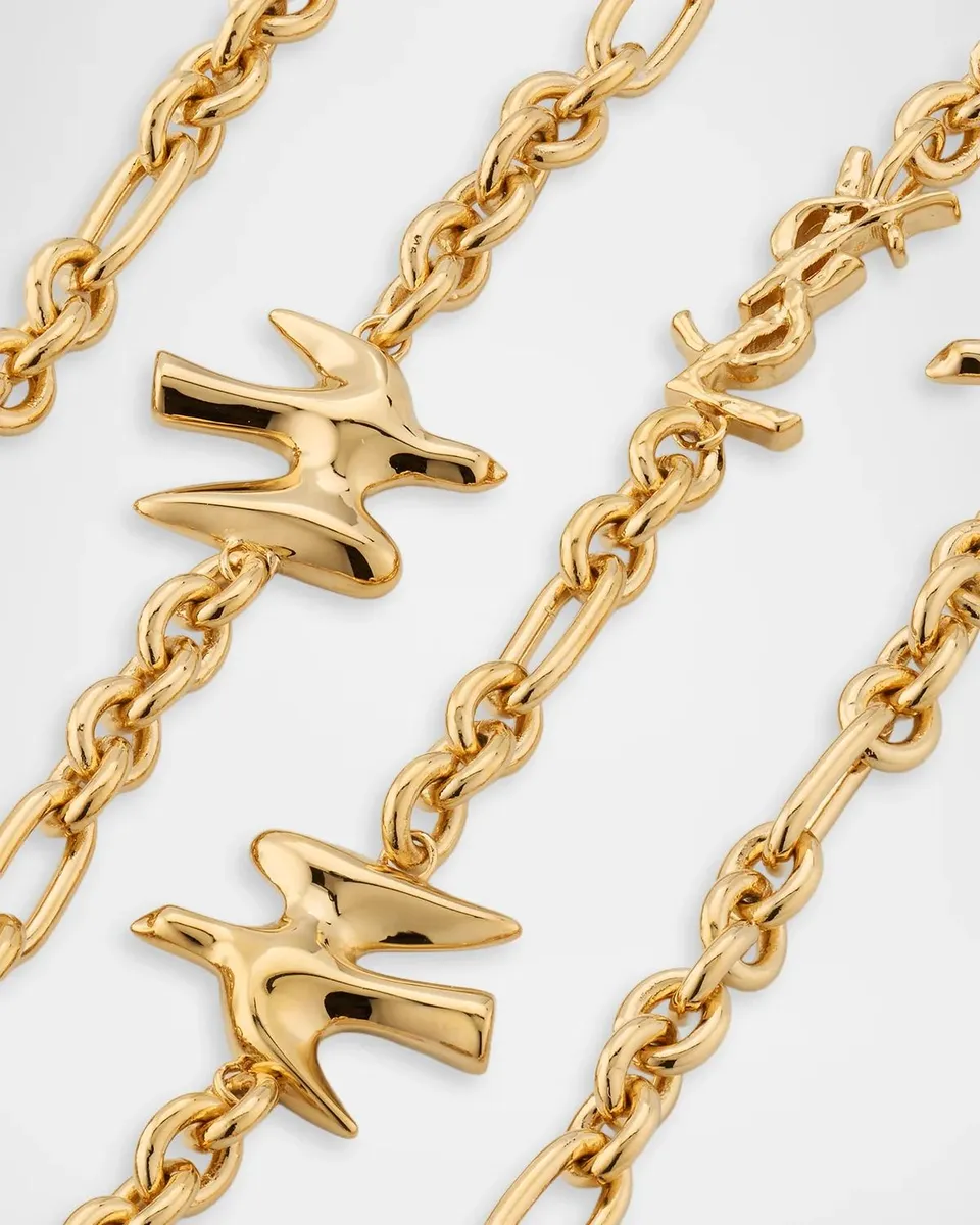 Saint Laurent YSL Dove Chain Necklace | Thumbnail 3 Saint Laurent YSL Dove Chain Necklace | Thumbnail 3