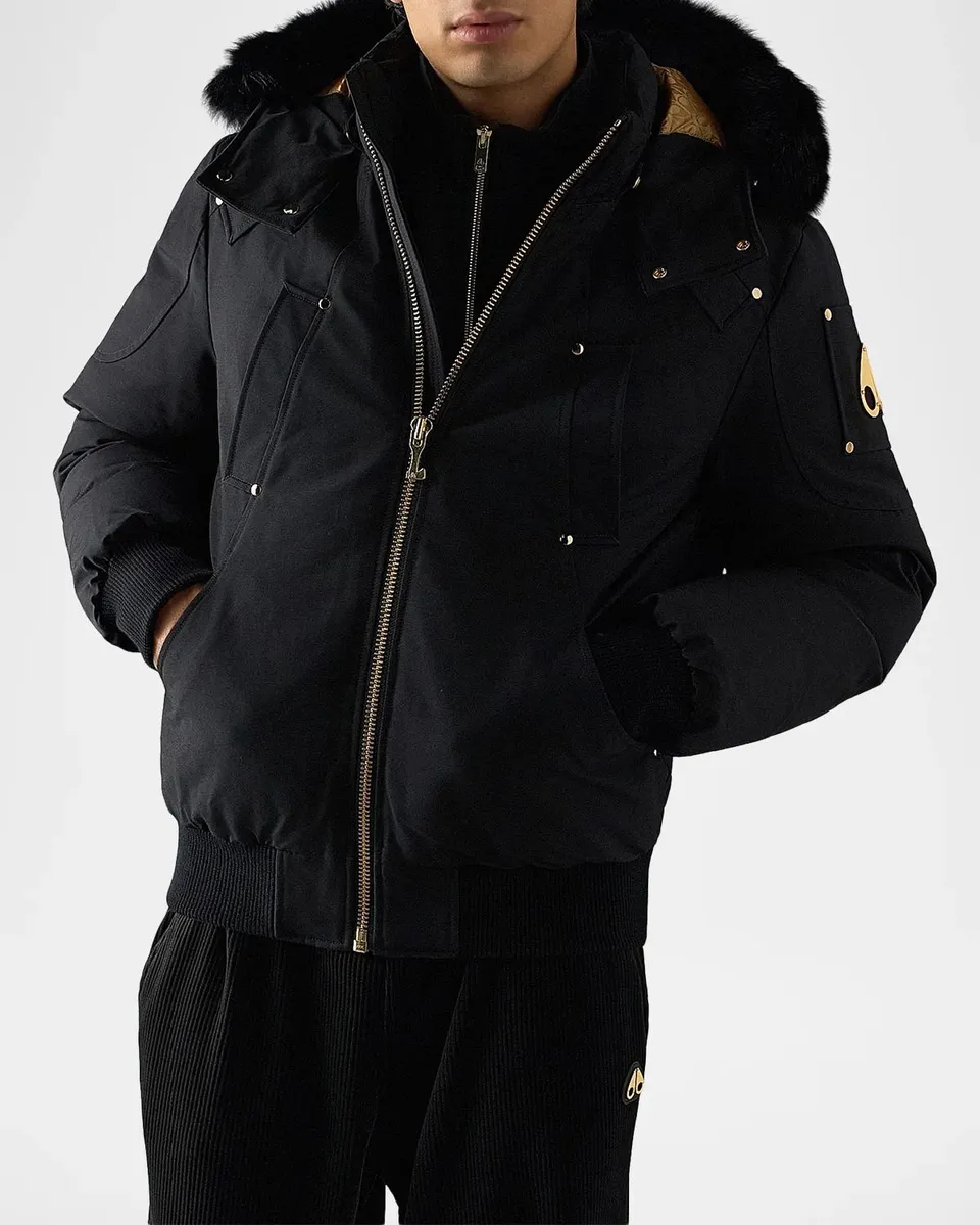 Moose Knuckles Men's Gold Series Original Ballistic Fur-Lined Down Bomber Jacket | Thumbnail 4 Moose Knuckles Men's Gold Series Original Ballistic Fur-Lined Down Bomber Jacket | Thumbnail 4