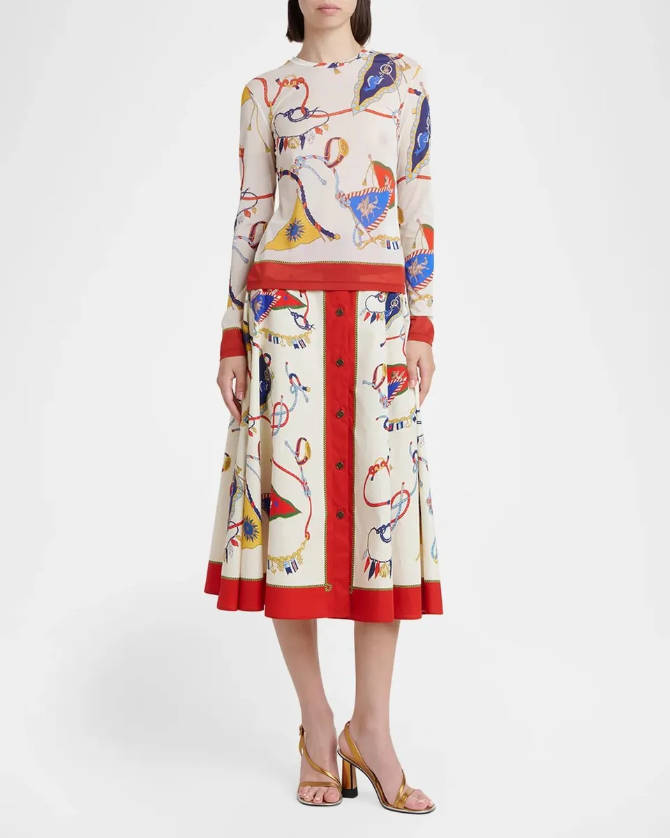 Etro Nautical-Print Jersey Long-Sleeve Top | Thumbnail 2 Etro Nautical-Print Jersey Long-Sleeve Top | Thumbnail 2