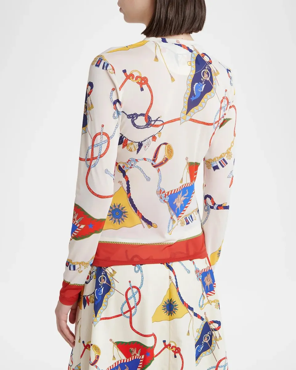 Etro Nautical-Print Jersey Long-Sleeve Top | Thumbnail 3 Etro Nautical-Print Jersey Long-Sleeve Top | Thumbnail 3