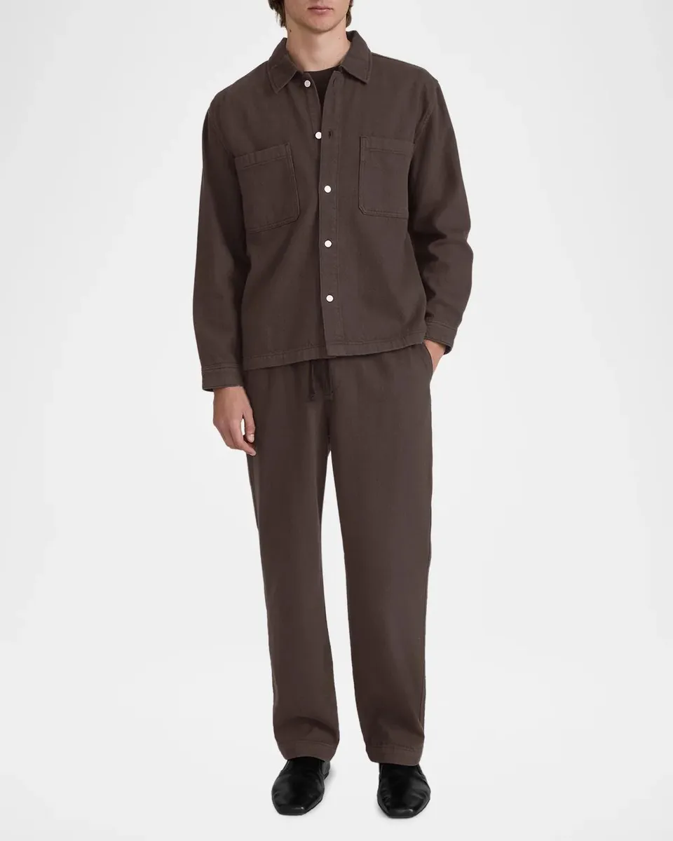 Frame Men's Textured Terry Double Pocket Relaxed Shirt | Thumbnail 2 Frame Men's Textured Terry Double Pocket Relaxed Shirt | Thumbnail 2