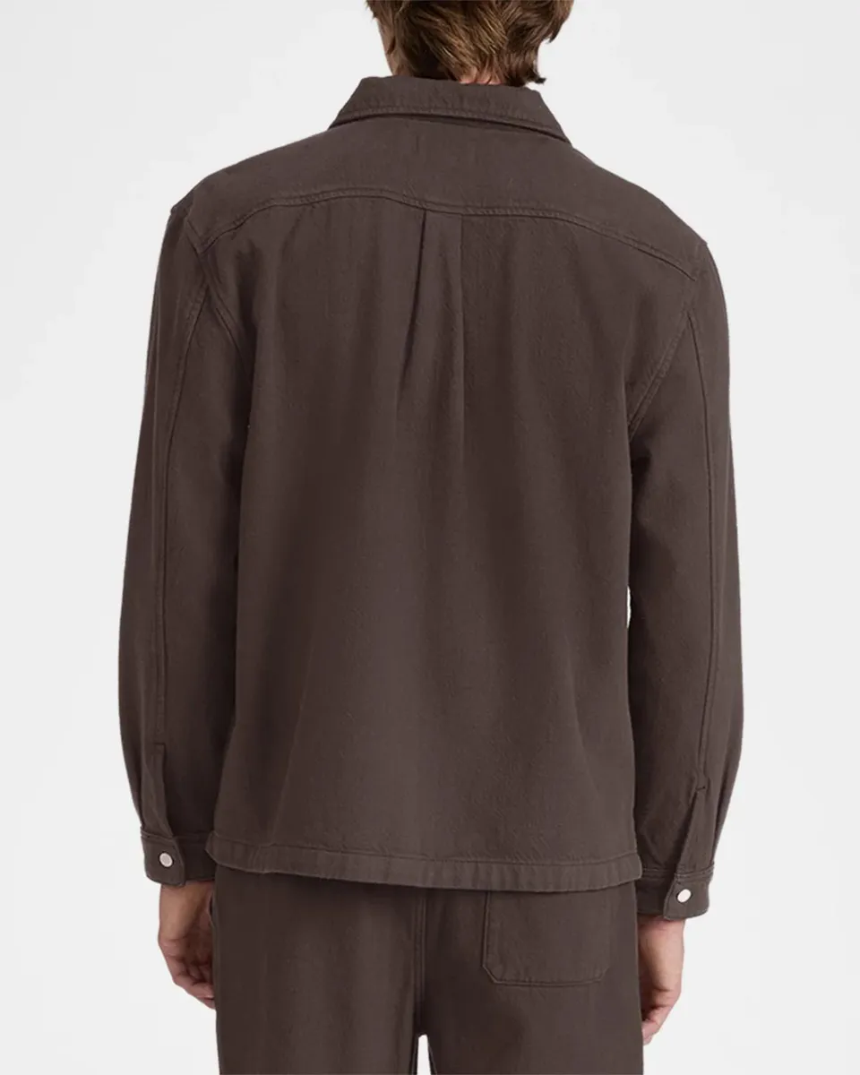 Frame Men's Textured Terry Double Pocket Relaxed Shirt | Thumbnail 3 Frame Men's Textured Terry Double Pocket Relaxed Shirt | Thumbnail 3