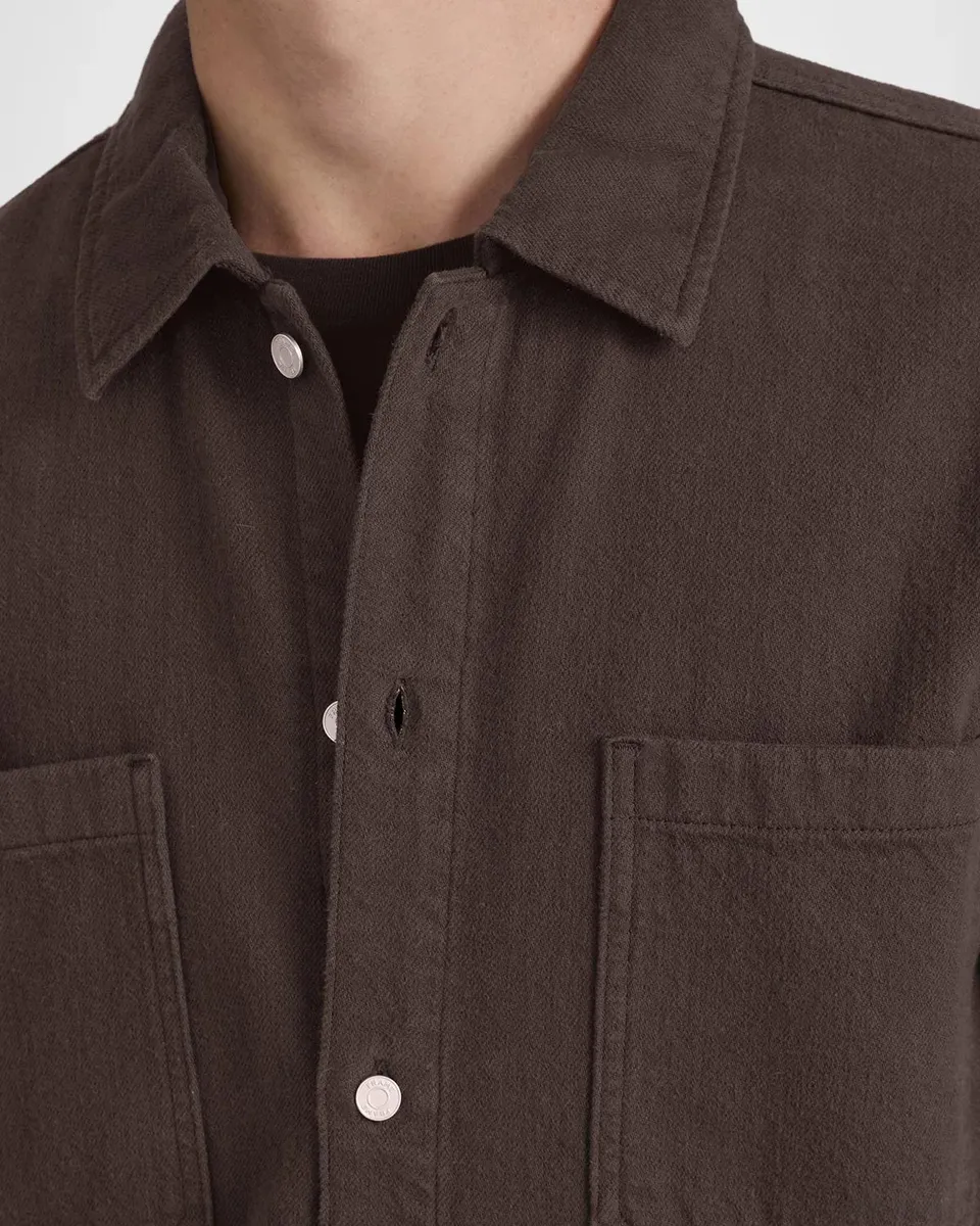 Frame Men's Textured Terry Double Pocket Relaxed Shirt | Thumbnail 5 Frame Men's Textured Terry Double Pocket Relaxed Shirt | Thumbnail 5