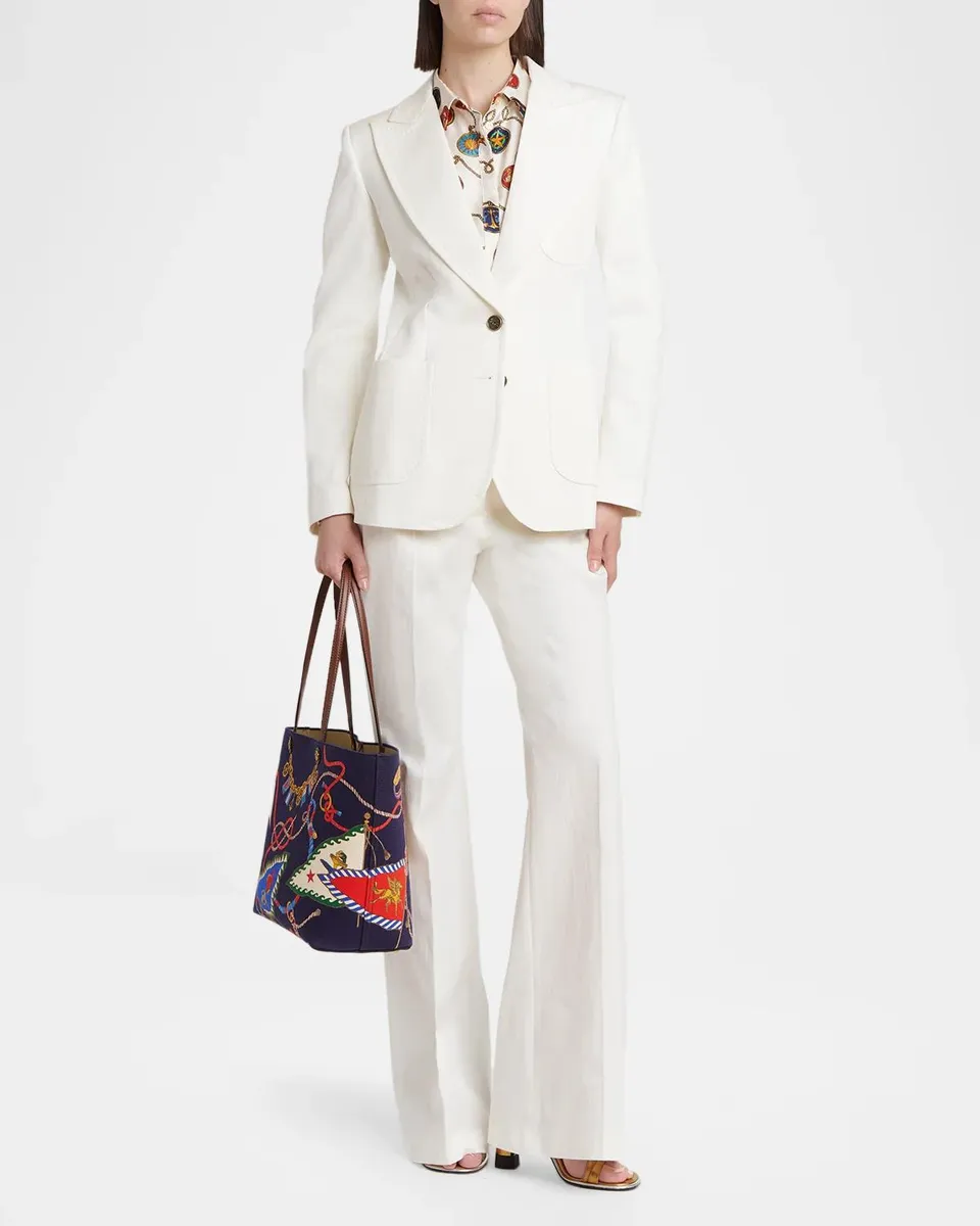 Etro Nautical Print Silk Satin Button-Down Tunic Shirt | Thumbnail 2 Etro Nautical Print Silk Satin Button-Down Tunic Shirt | Thumbnail 2