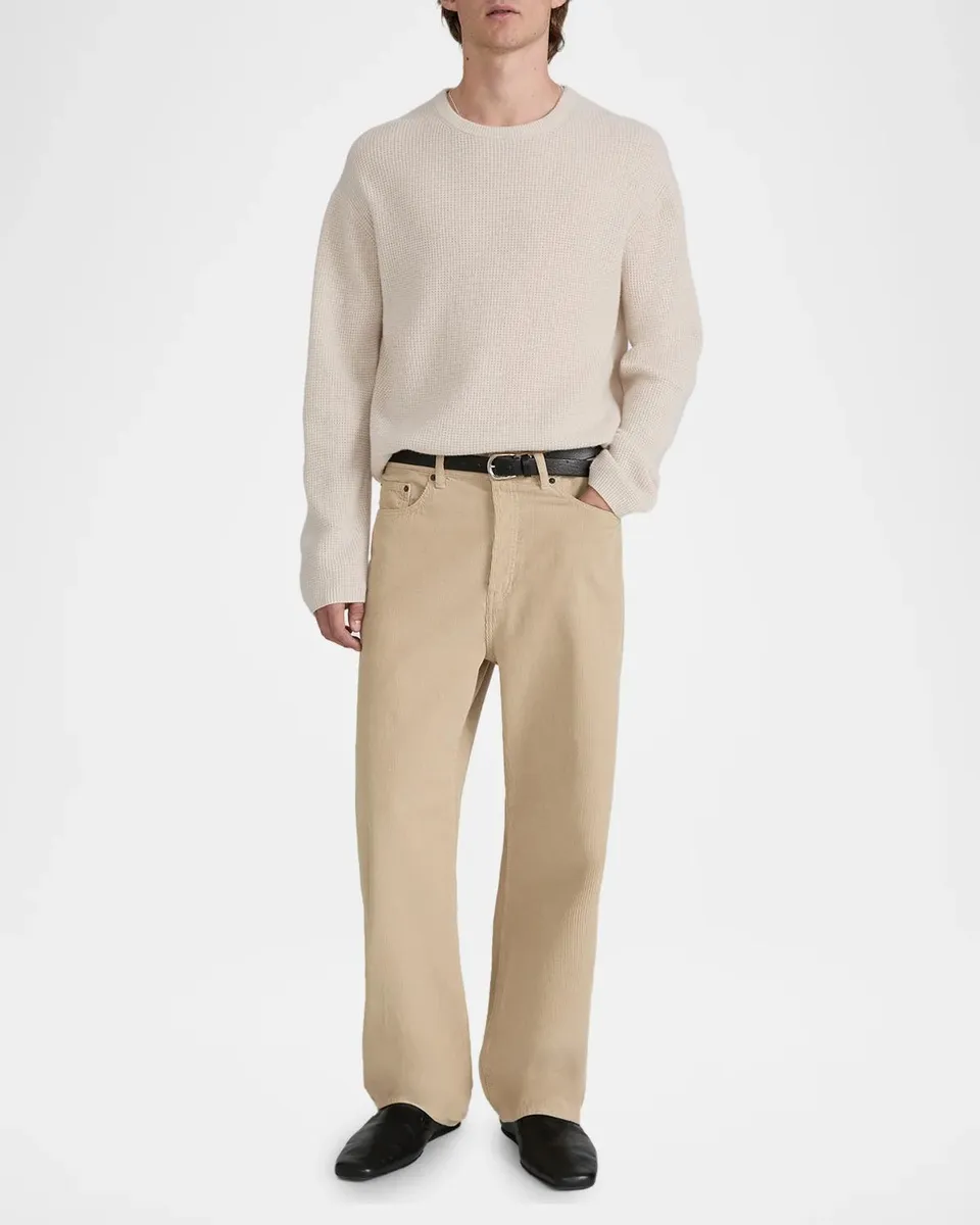 Frame Crewneck Waffle-Knit Wool-Cashmere Sweater | Thumbnail 2 Frame Crewneck Waffle-Knit Wool-Cashmere Sweater | Thumbnail 2