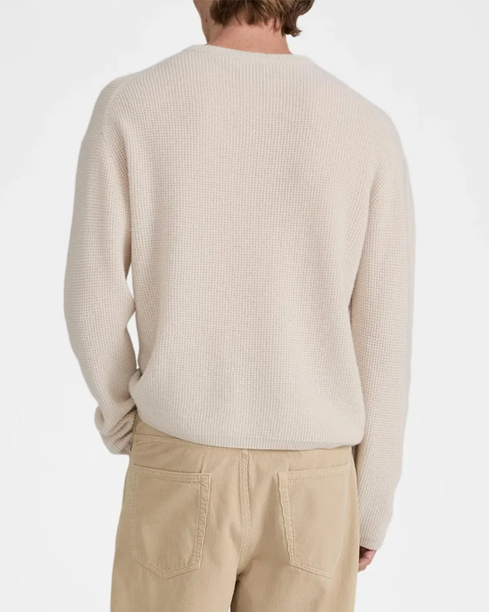 Frame Crewneck Waffle-Knit Wool-Cashmere Sweater | Thumbnail 3 Frame Crewneck Waffle-Knit Wool-Cashmere Sweater | Thumbnail 3