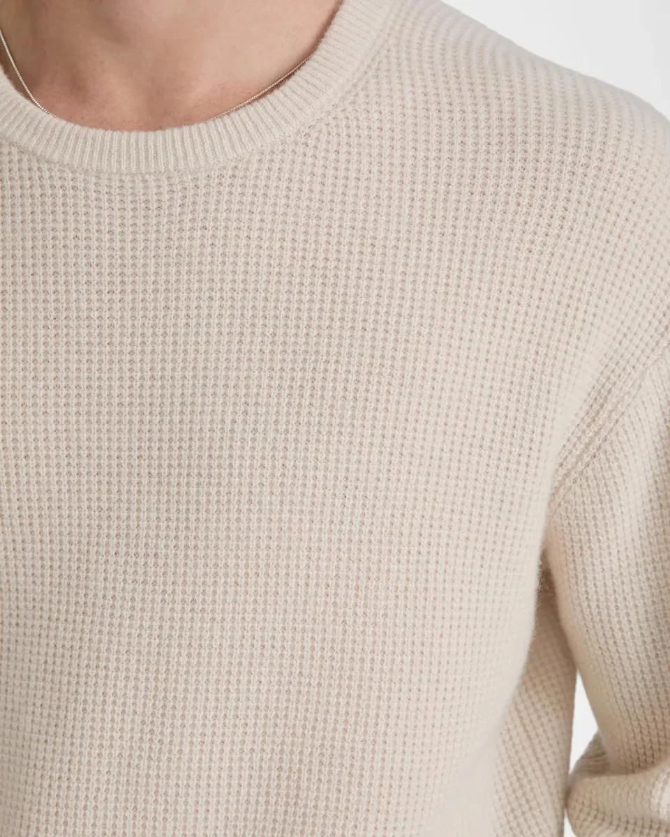 Frame Crewneck Waffle-Knit Wool-Cashmere Sweater | Thumbnail 5 Frame Crewneck Waffle-Knit Wool-Cashmere Sweater | Thumbnail 5
