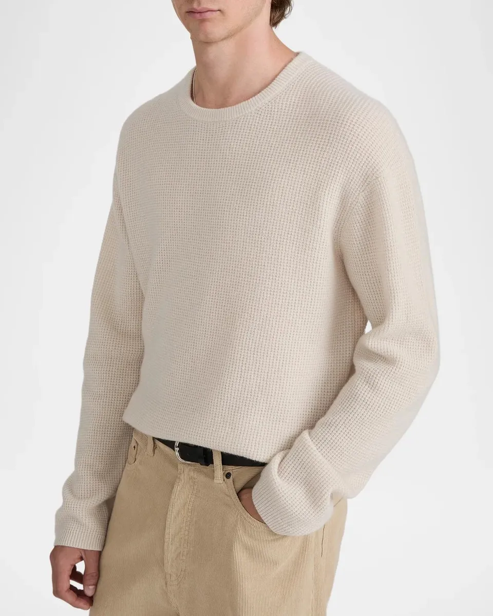 Frame Crewneck Waffle-Knit Wool-Cashmere Sweater | Thumbnail 6 Frame Crewneck Waffle-Knit Wool-Cashmere Sweater | Thumbnail 6