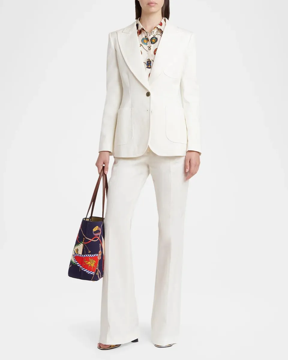 Etro Paisley Cotton Jacquard Flare Trousers | Thumbnail 2 Etro Paisley Cotton Jacquard Flare Trousers | Thumbnail 2
