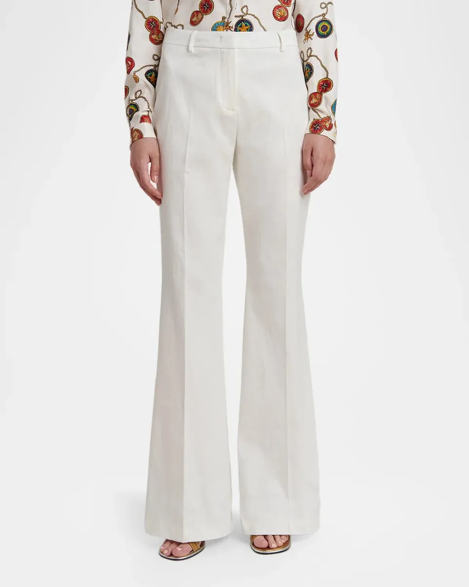 Etro Paisley Cotton Jacquard Flare Trousers | Thumbnail 4 Etro Paisley Cotton Jacquard Flare Trousers | Thumbnail 4