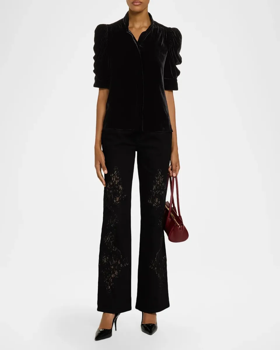 Frame The Gillian Velvet Top | Thumbnail 2 Frame The Gillian Velvet Top | Thumbnail 2