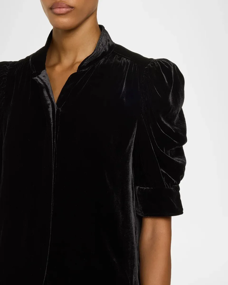 Frame The Gillian Velvet Top | Thumbnail 5 Frame The Gillian Velvet Top | Thumbnail 5
