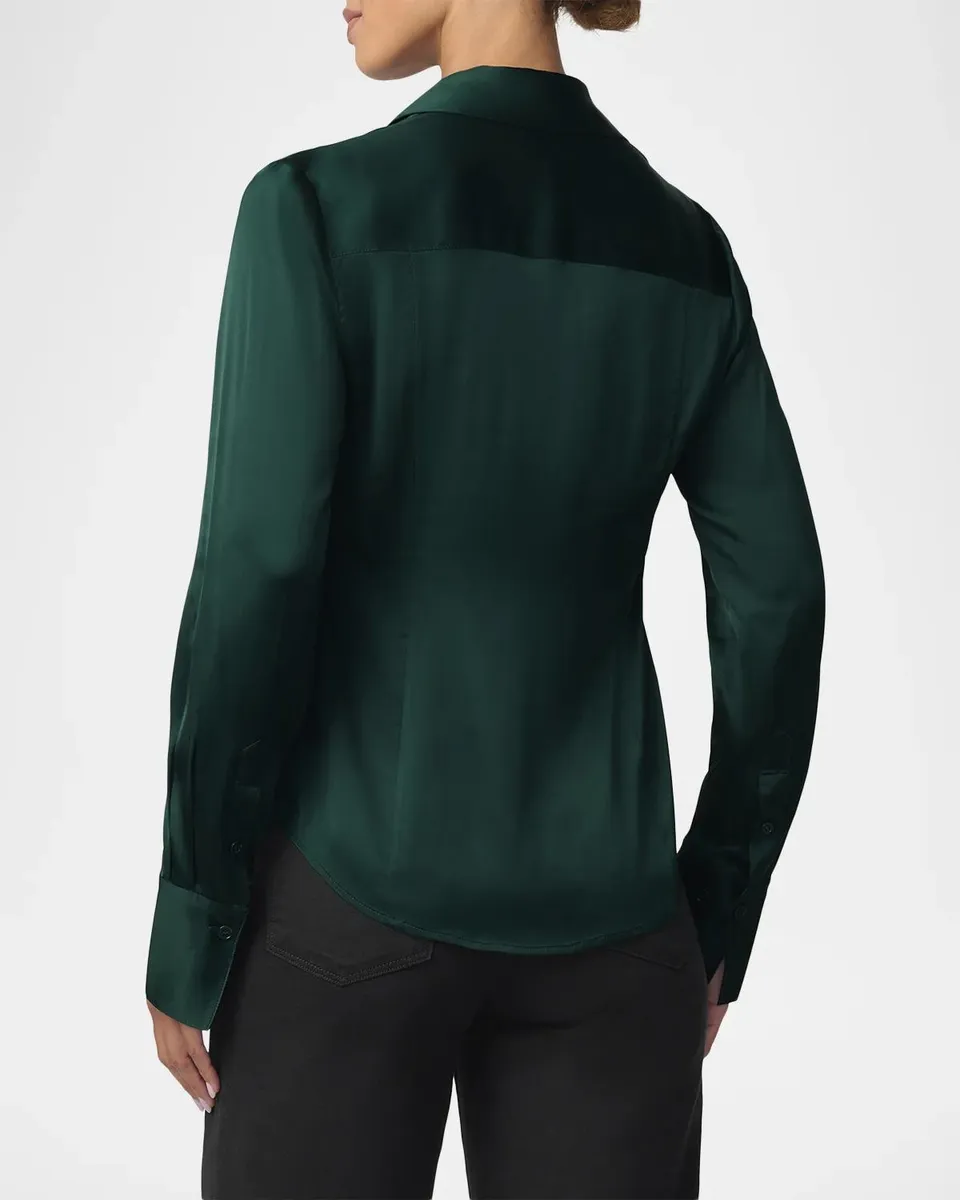 Joe's Jeans The Cora Satin Slim-Fit Shirt | Thumbnail 3 Joe's Jeans The Cora Satin Slim-Fit Shirt | Thumbnail 3