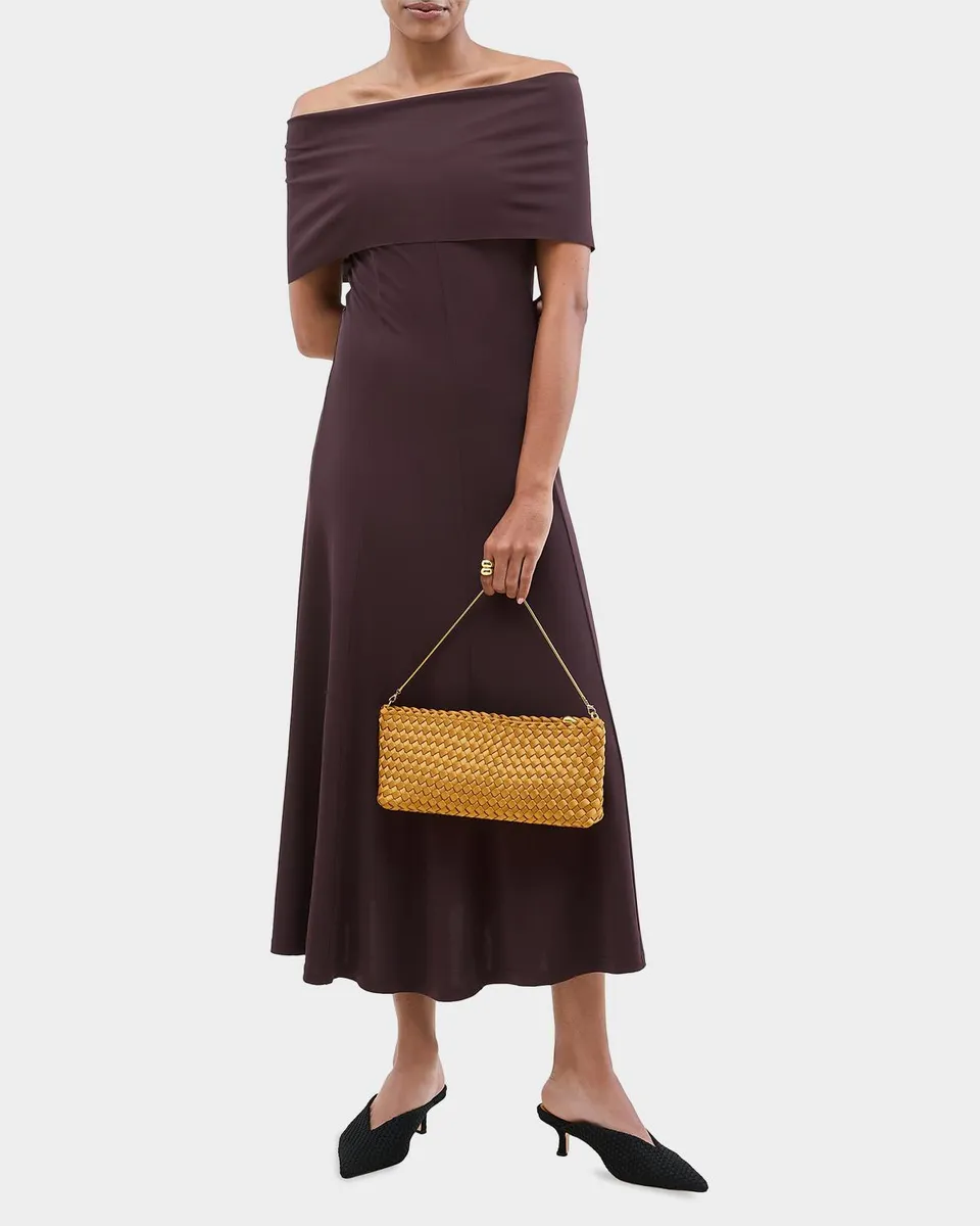 Naghedi Gala Woven Satin Clutch | Thumbnail 2