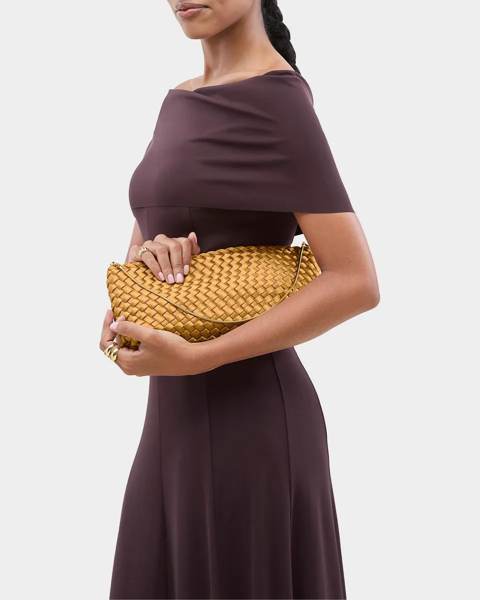 Naghedi Gala Woven Satin Clutch | Thumbnail 5