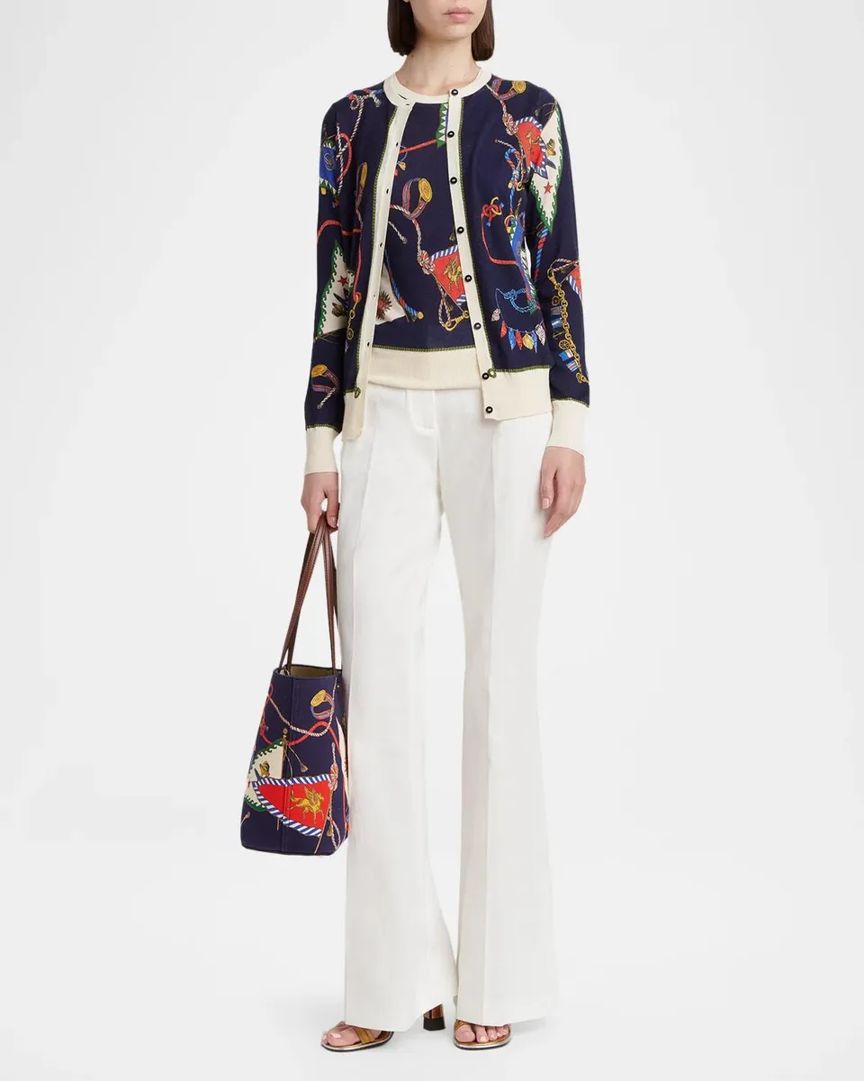 Etro Nautical Print Silk-Cashmere Sleeveless Sweater | Thumbnail 2