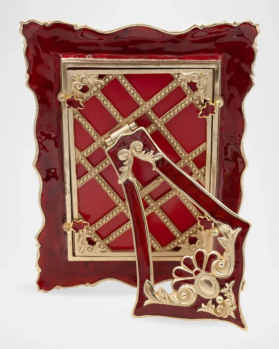 Jay Strongwater Heather Ruby Frame, 5" x 7" | Thumbnail 2 Jay Strongwater Heather Ruby Frame, 5" x 7" | Thumbnail 2