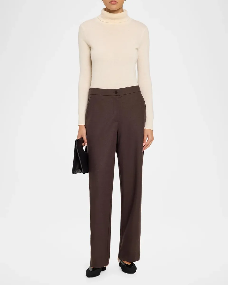 Eileen Fisher Straight-Leg Wool Jersey Trousers | Thumbnail 2 Eileen Fisher Straight-Leg Wool Jersey Trousers | Thumbnail 2
