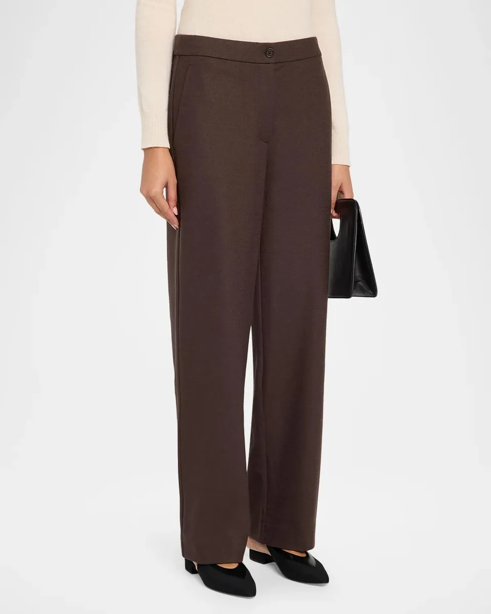 Eileen Fisher Straight-Leg Wool Jersey Trousers | Thumbnail 4 Eileen Fisher Straight-Leg Wool Jersey Trousers | Thumbnail 4