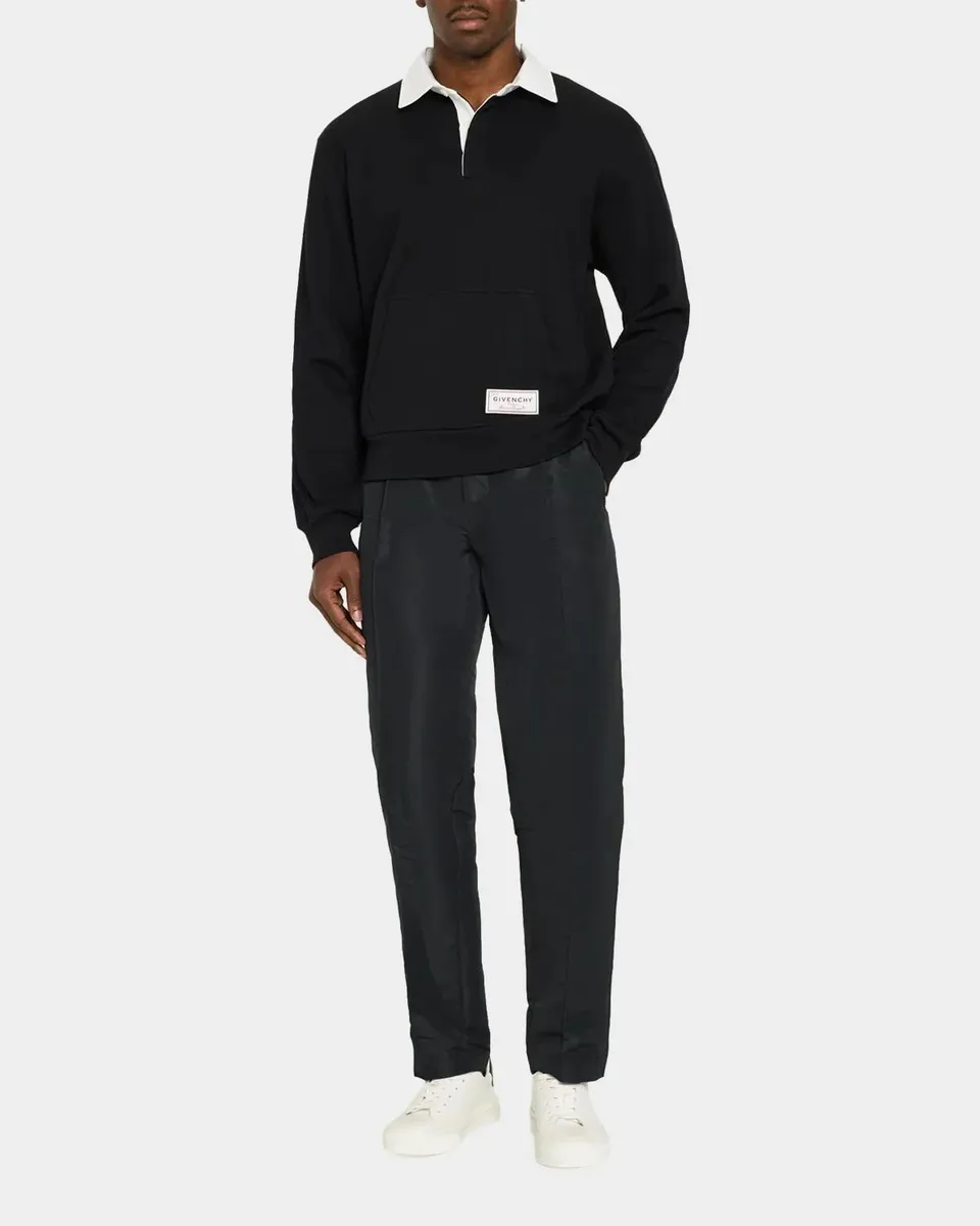 Givenchy Men's Coutoure Seam Polo Sweatshirt | Thumbnail 2
