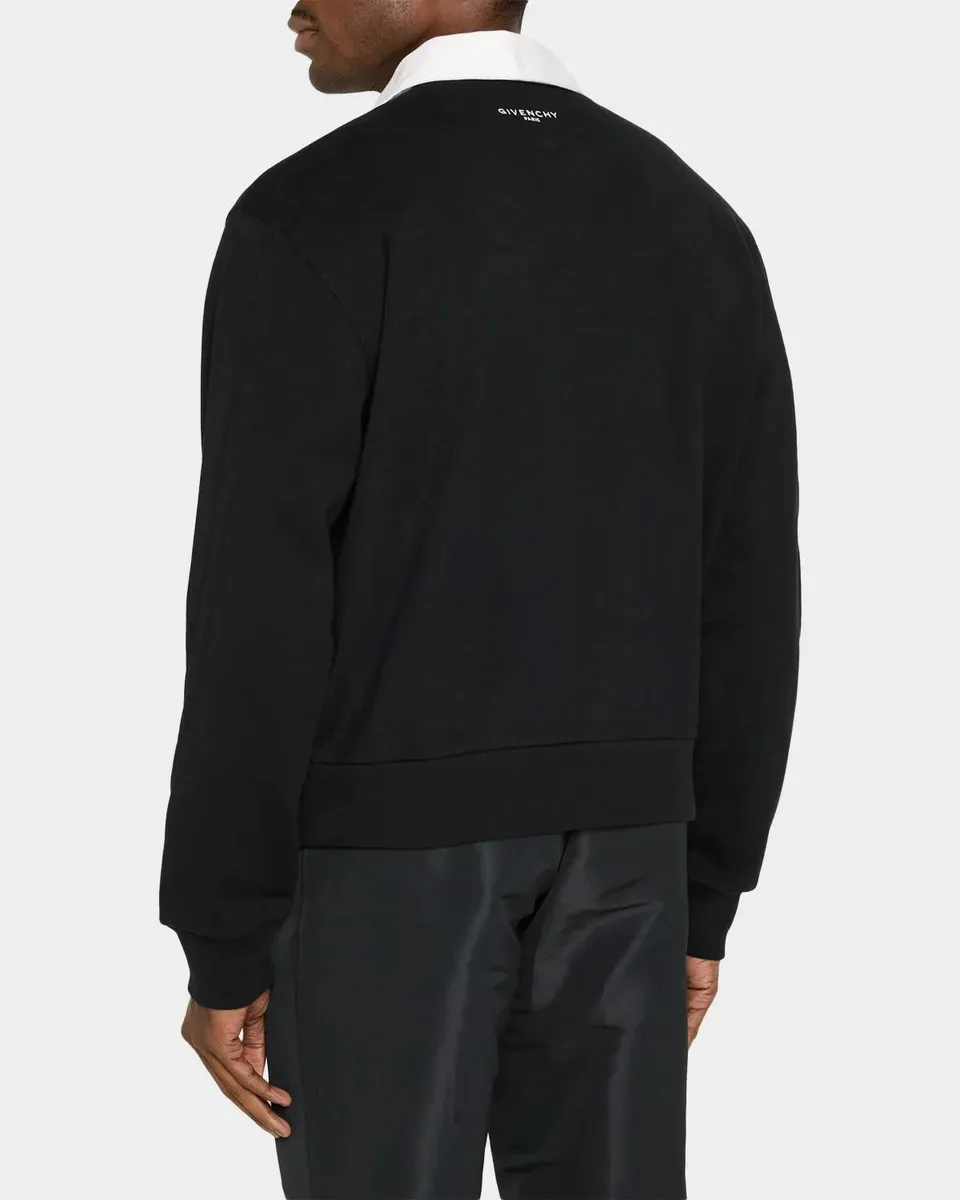 Givenchy Men's Coutoure Seam Polo Sweatshirt | Thumbnail 3