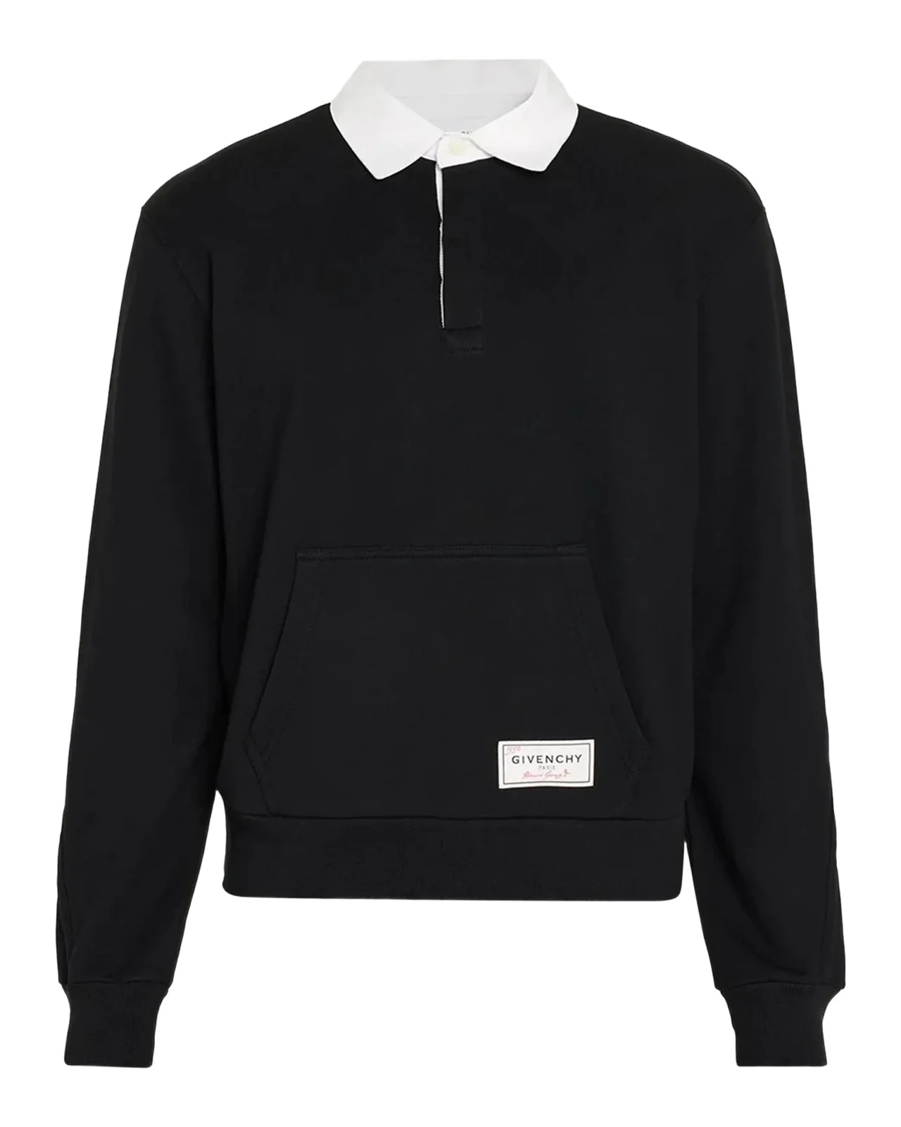 Givenchy Men's Coutoure Seam Polo Sweatshirt
