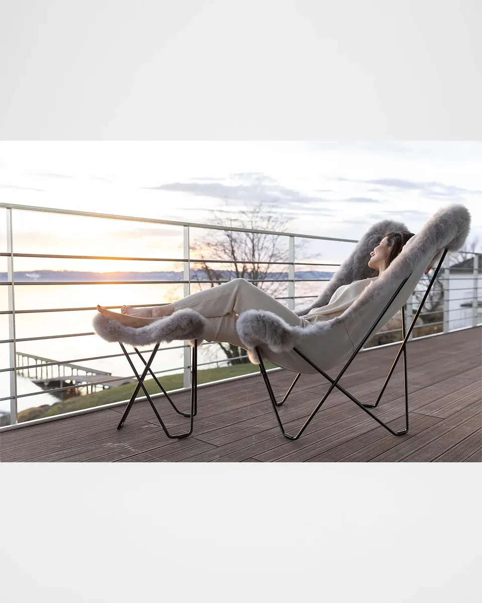 Weich Couture Alpaca Mariposa Alpaca Fur Steel Butterfly Chair | Thumbnail 10 Weich Couture Alpaca Mariposa Alpaca Fur Steel Butterfly Chair | Thumbnail 10