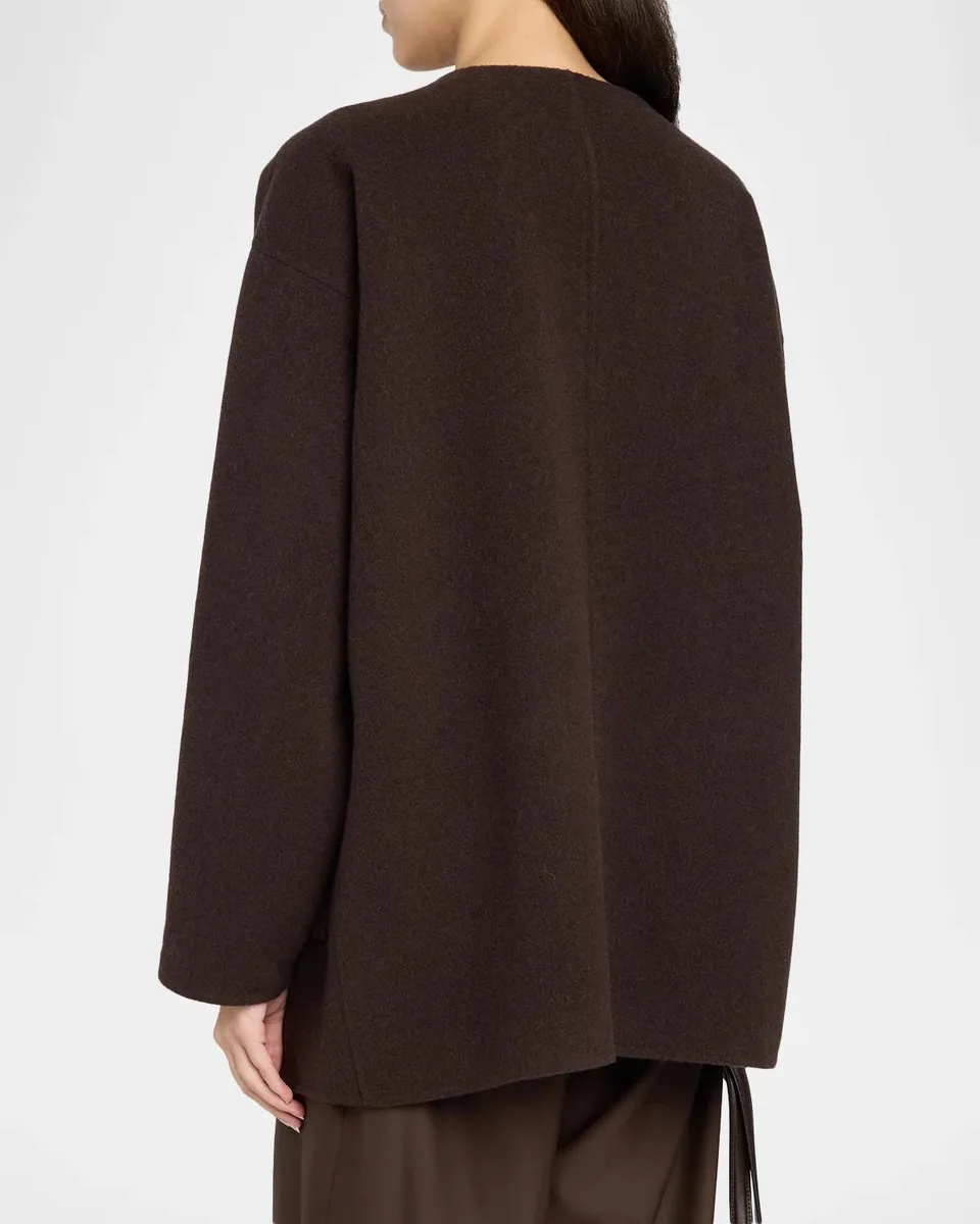 Eileen Fisher Double-Faced Brushed Wool Coat | Thumbnail 3 Eileen Fisher Double-Faced Brushed Wool Coat | Thumbnail 3