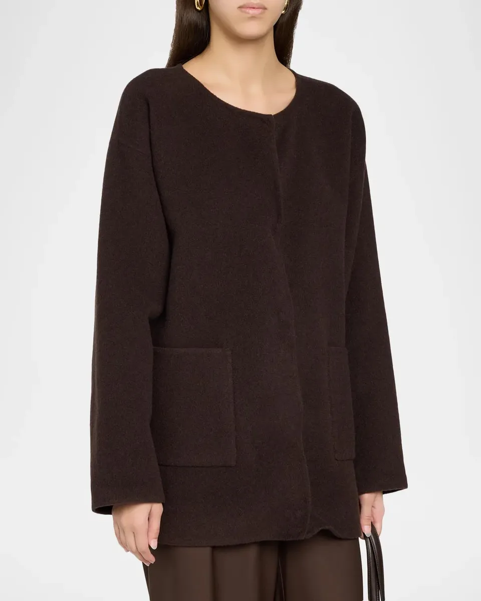 Eileen Fisher Double-Faced Brushed Wool Coat | Thumbnail 4 Eileen Fisher Double-Faced Brushed Wool Coat | Thumbnail 4