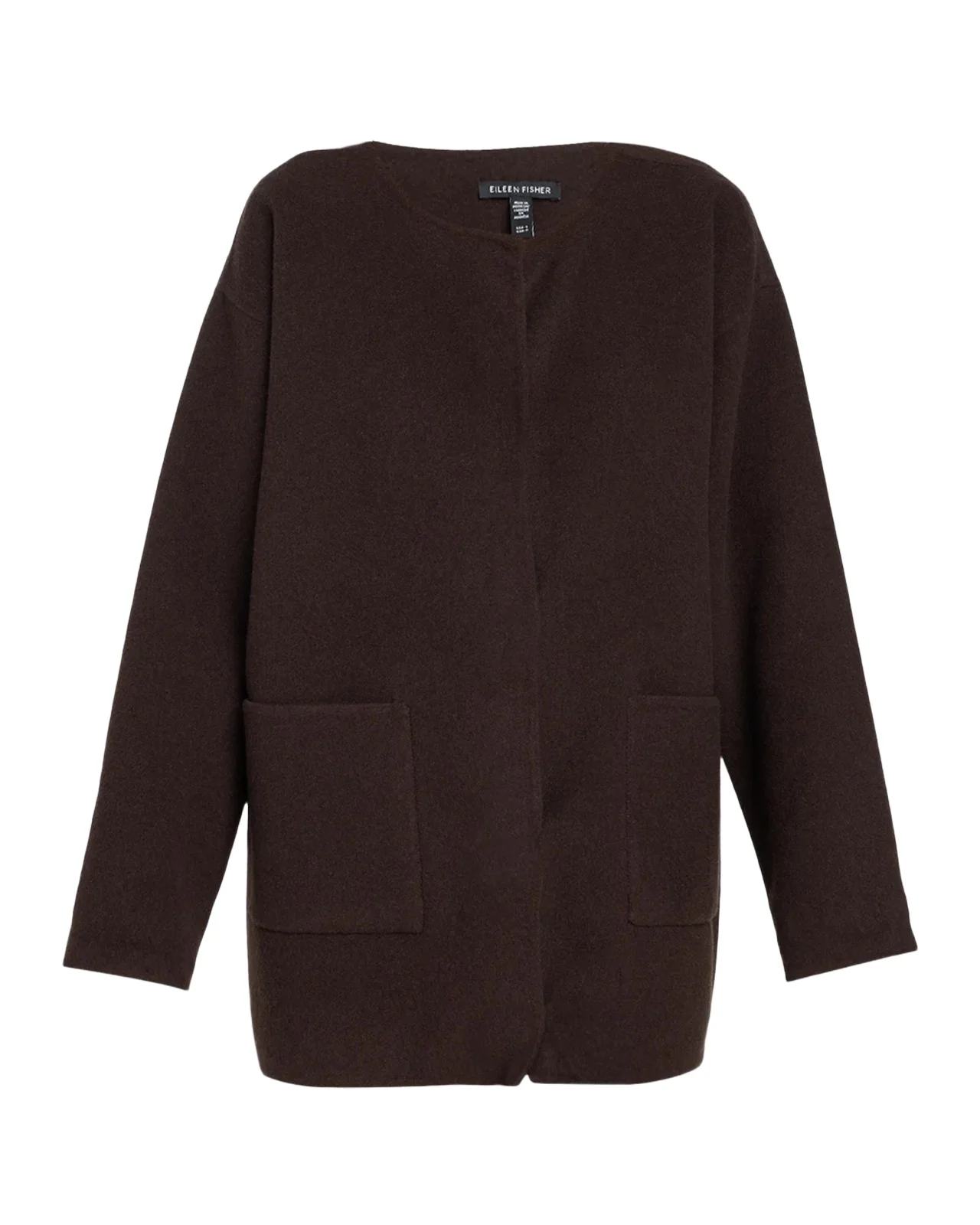 Eileen Fisher Double-Faced Brushed Wool Coat