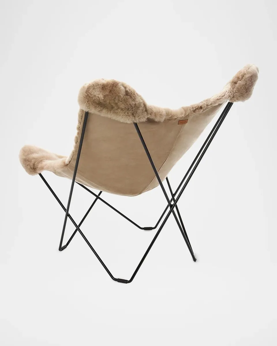 Weich Couture Alpaca Mariposa Alpaca Fur Steel Butterfly Chair | Thumbnail 3 Weich Couture Alpaca Mariposa Alpaca Fur Steel Butterfly Chair | Thumbnail 3