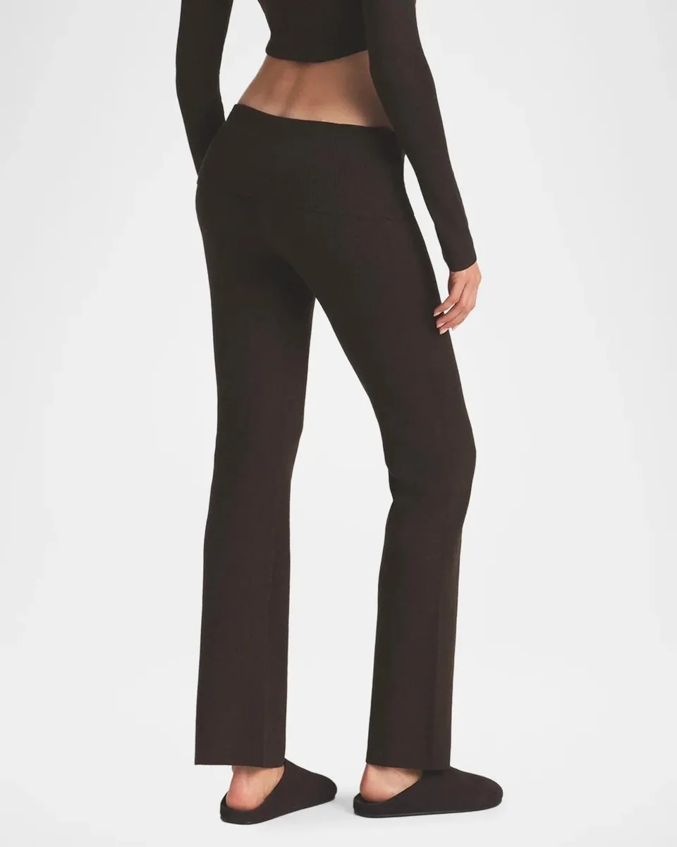 Skims Cotton Jersey Foldover Flare-Leg Pants | Thumbnail 3 Skims Cotton Jersey Foldover Flare-Leg Pants | Thumbnail 3