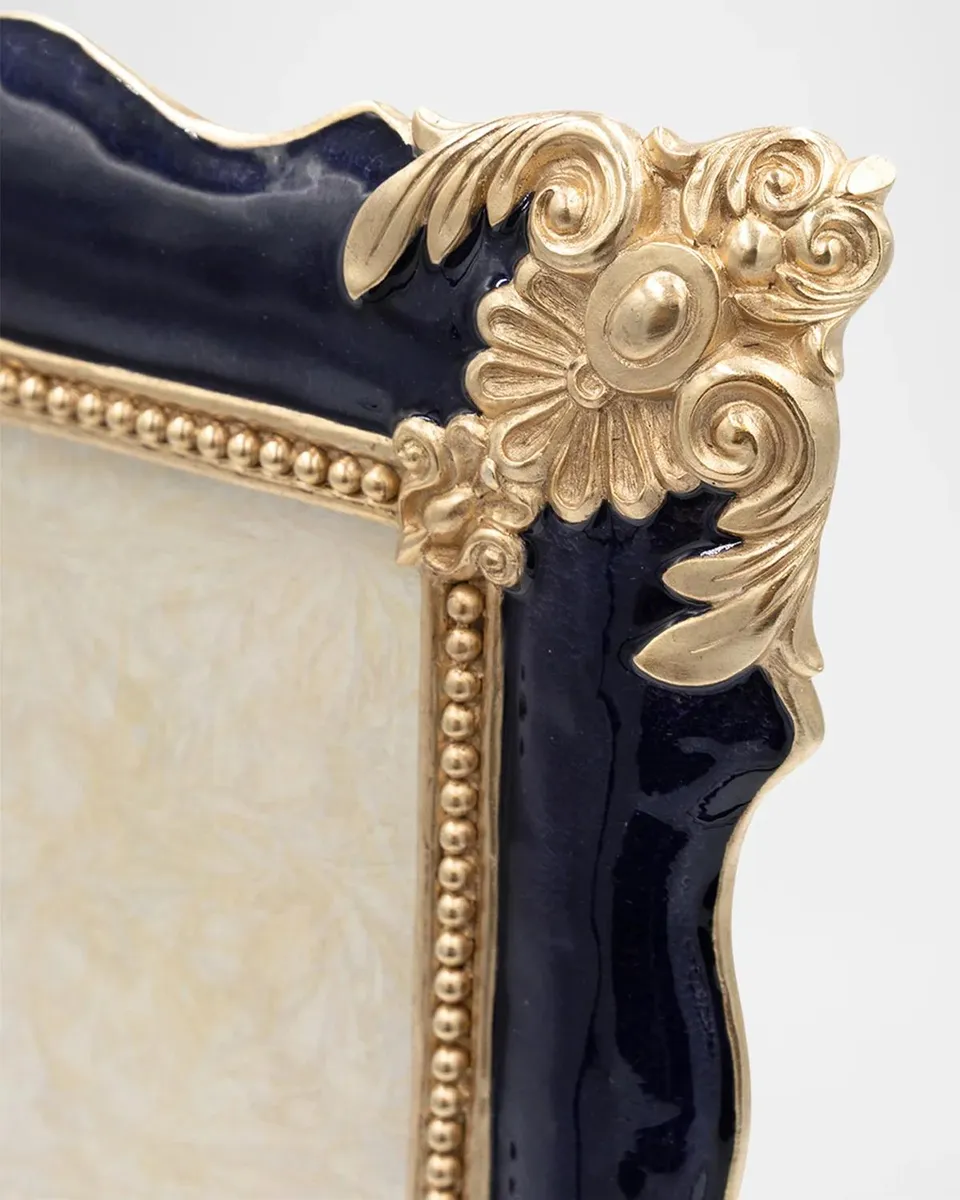 Jay Strongwater Heather Delft Garden Blue Frame, 5" x 7" | Thumbnail 2 Jay Strongwater Heather Delft Garden Blue Frame, 5" x 7" | Thumbnail 2