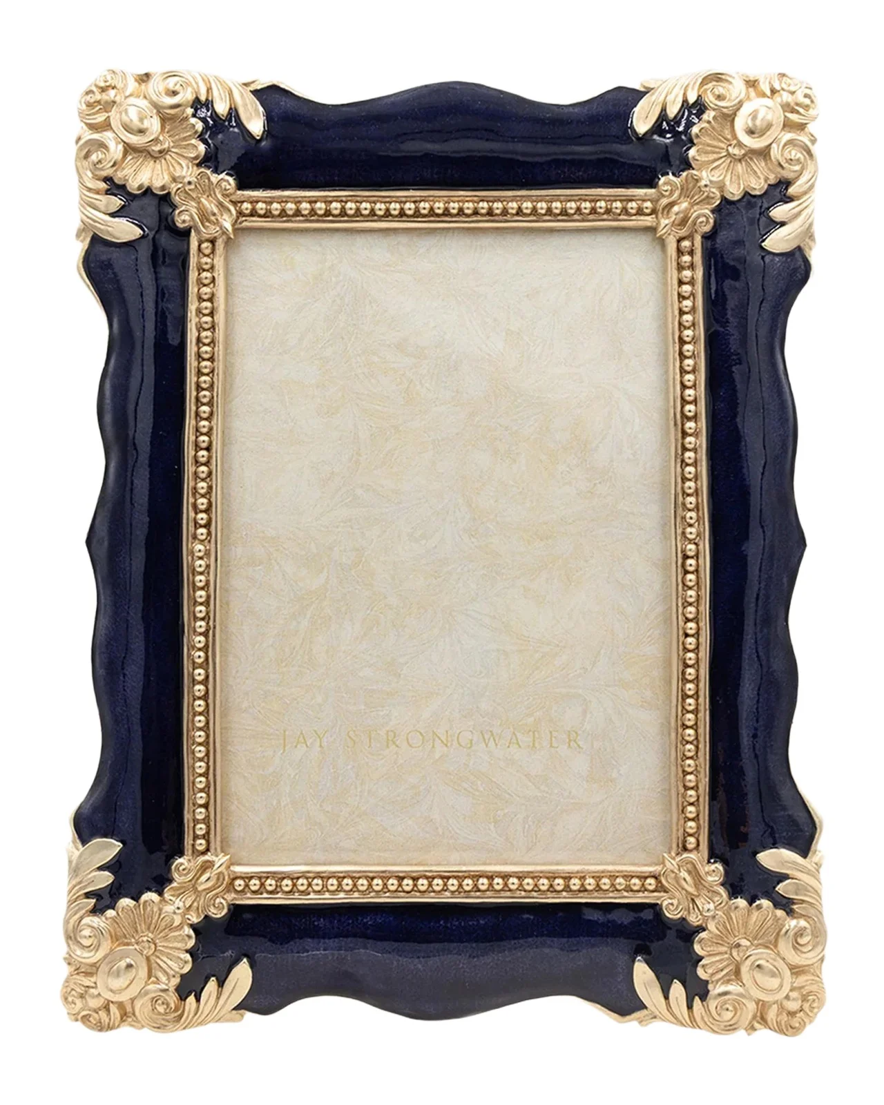 Jay Strongwater Heather Delft Garden Blue Frame, 5" x 7"