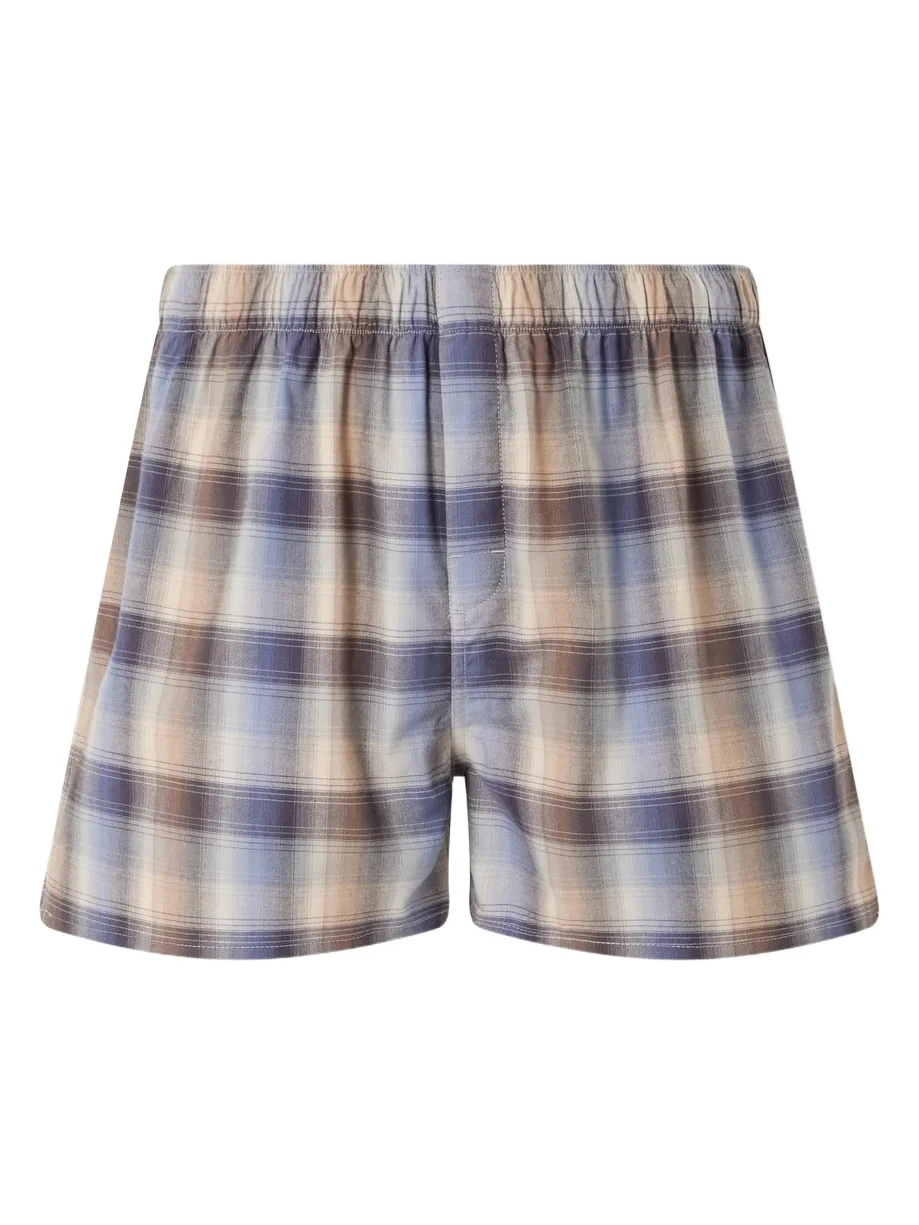 Tekla Auralee Checked Organic Cotton-Flannel Boxers - Men