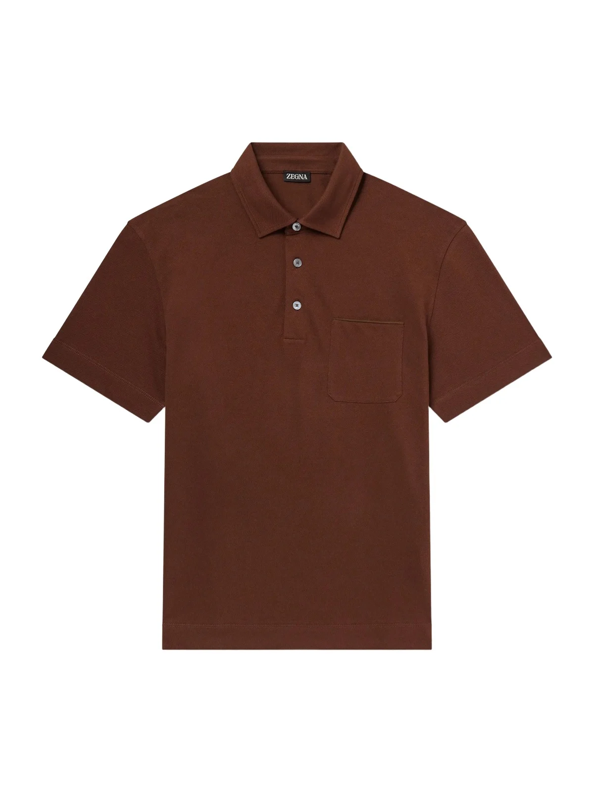 Zegna Leather-Trimmed Cotton-Piqué Polo Shirt - Men