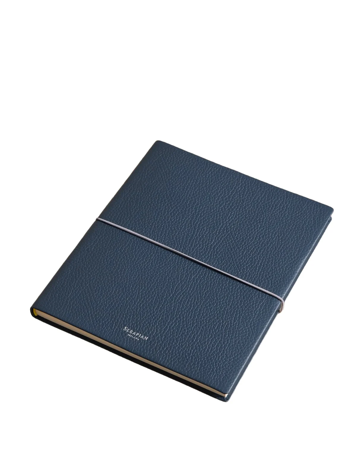 Serapian Large Logo-Print Full-Grain Cachemire Leather Notebook - Men