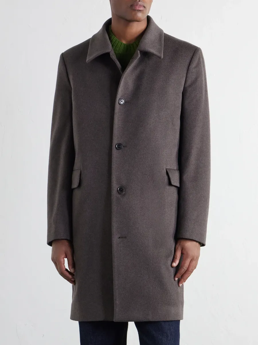 Paul Smith Brushed Wool and Cashmere-Blend Felt Coat - Men | Thumbnail 3 Paul Smith Brushed Wool and Cashmere-Blend Felt Coat - Men | Thumbnail 3