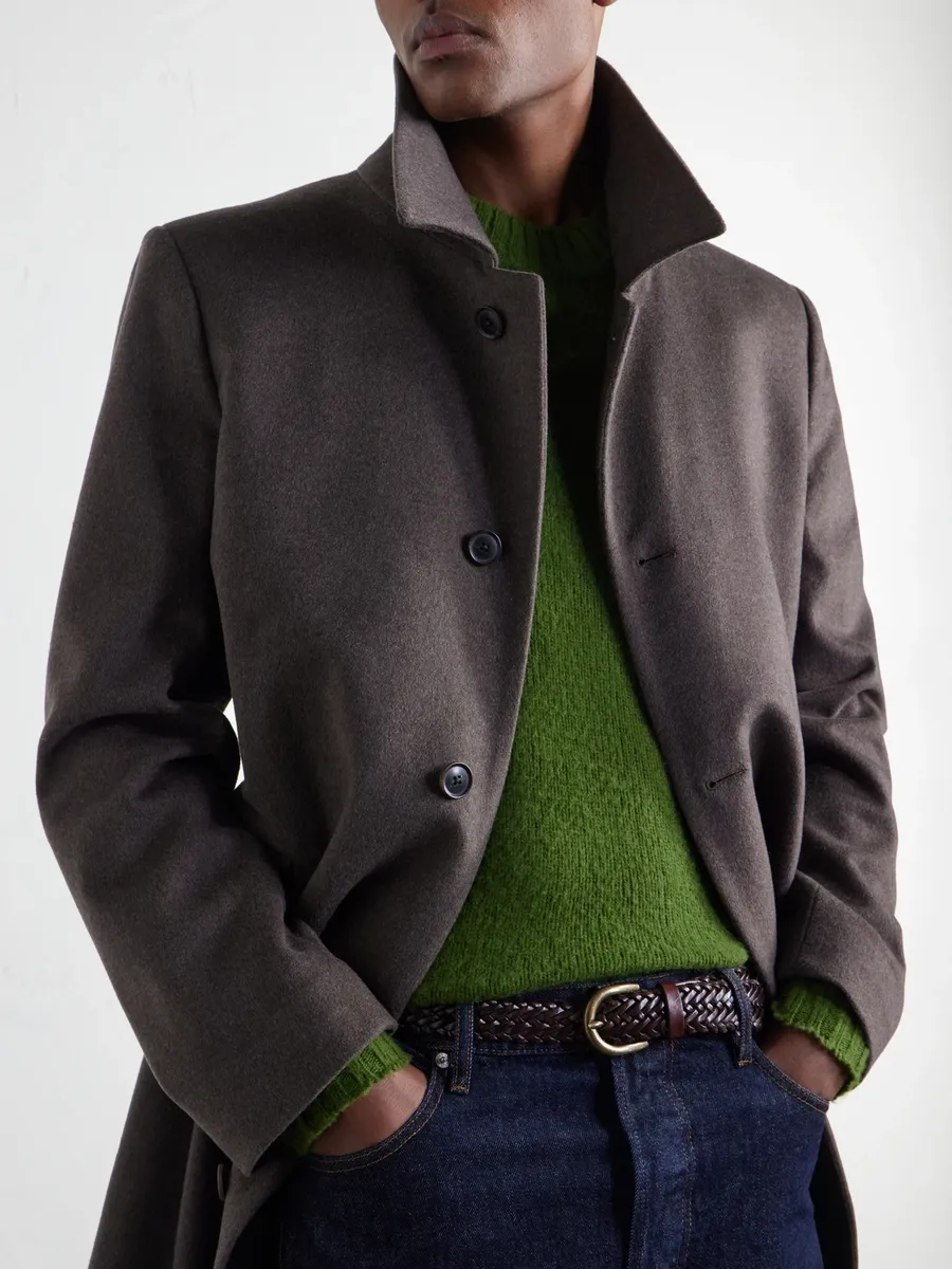 Paul Smith Brushed Wool and Cashmere-Blend Felt Coat - Men | Thumbnail 5 Paul Smith Brushed Wool and Cashmere-Blend Felt Coat - Men | Thumbnail 5