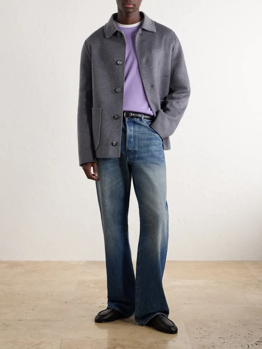 AMI PARIS Brushed Wool and Cashmere-Blend Felt Blouson Jacket - Men | Thumbnail 2 AMI PARIS Brushed Wool and Cashmere-Blend Felt Blouson Jacket - Men | Thumbnail 2