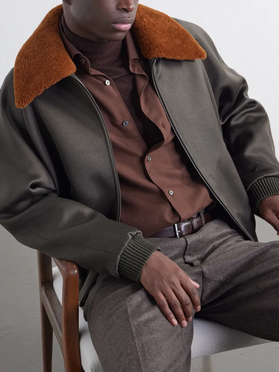 Zegna Cotton and Cashmere-Blend Twill Shirt - Men | Thumbnail 5 Zegna Cotton and Cashmere-Blend Twill Shirt - Men | Thumbnail 5
