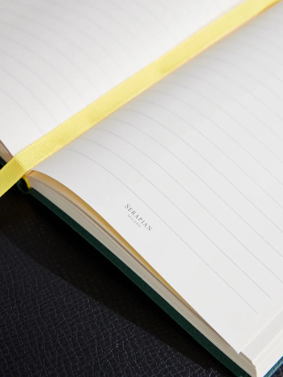 Serapian Medium Logo-Print Full-Grain Cachemire Leather Notebook - Men | Thumbnail 3 Serapian Medium Logo-Print Full-Grain Cachemire Leather Notebook - Men | Thumbnail 3