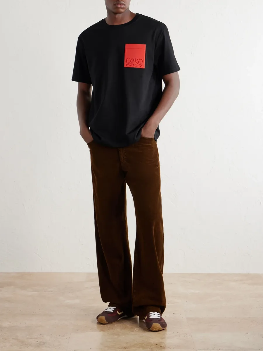 Loewe Anagram-Embroidered Cotton-Jersey T-Shirt - Men | Thumbnail 2 Loewe Anagram-Embroidered Cotton-Jersey T-Shirt - Men | Thumbnail 2