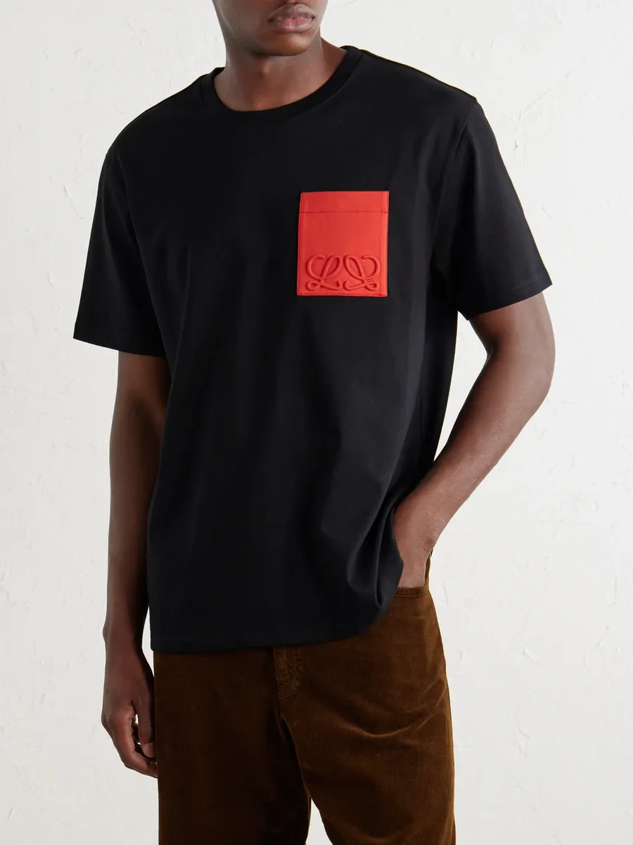 Loewe Anagram-Embroidered Cotton-Jersey T-Shirt - Men | Thumbnail 3 Loewe Anagram-Embroidered Cotton-Jersey T-Shirt - Men | Thumbnail 3