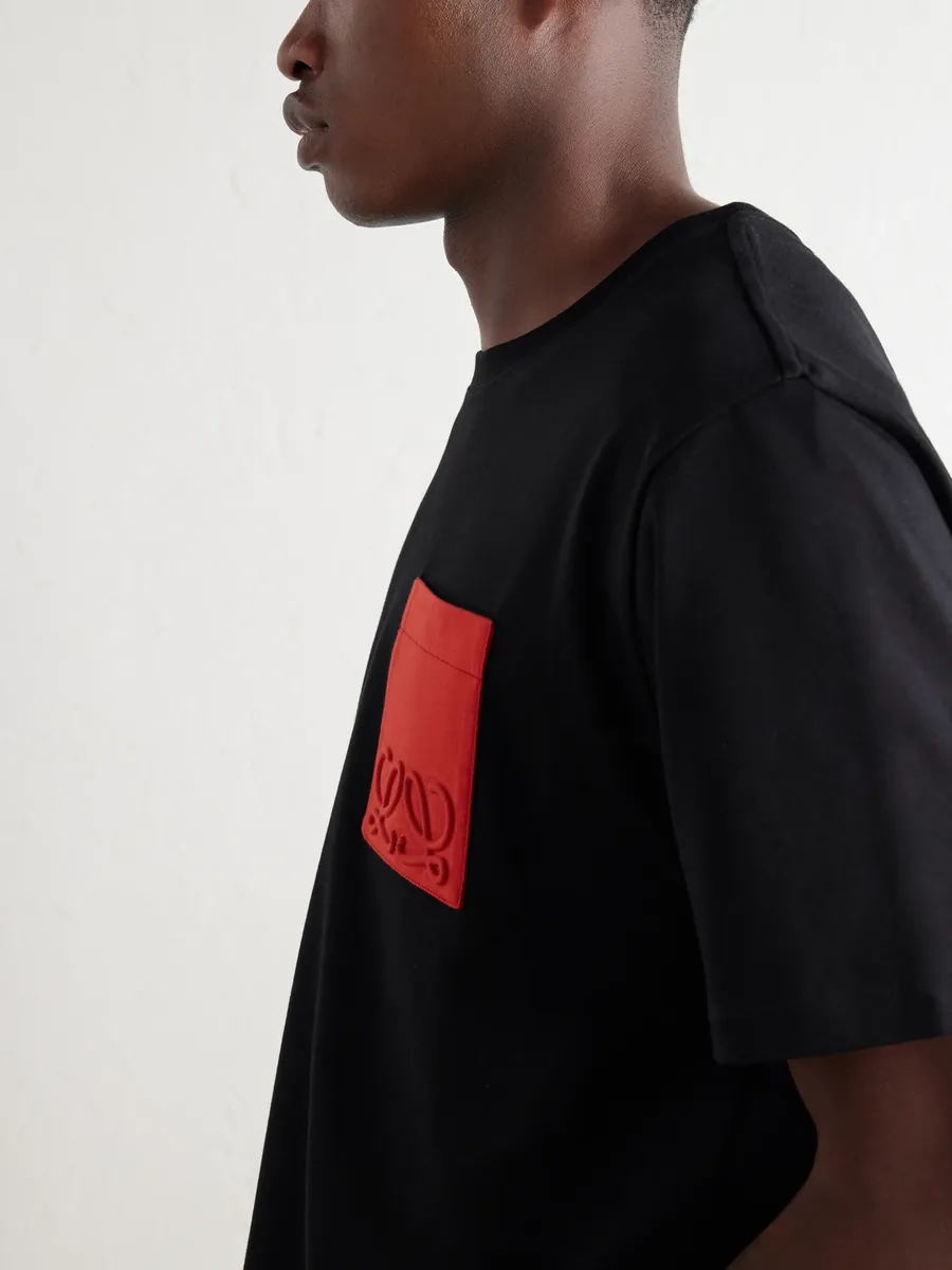 Loewe Anagram-Embroidered Cotton-Jersey T-Shirt - Men | Thumbnail 5 Loewe Anagram-Embroidered Cotton-Jersey T-Shirt - Men | Thumbnail 5