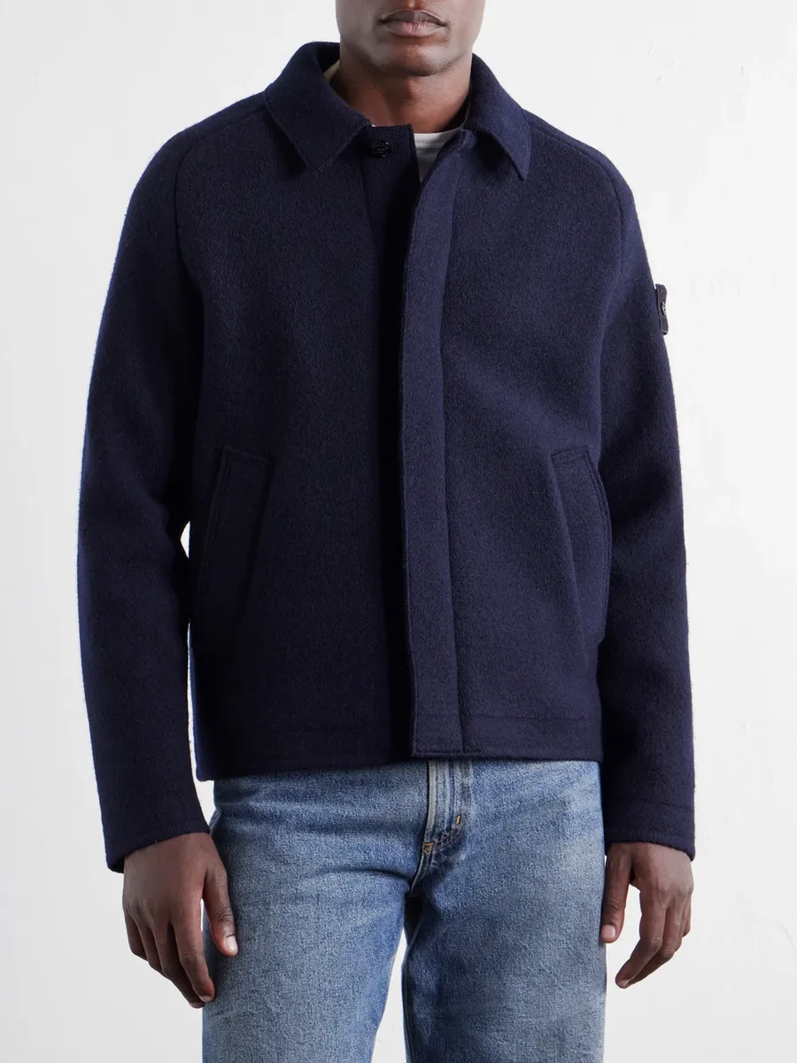 Stone Island Felted RWS Wool Overshirt - Men | Thumbnail 3 Stone Island Felted RWS Wool Overshirt - Men | Thumbnail 3
