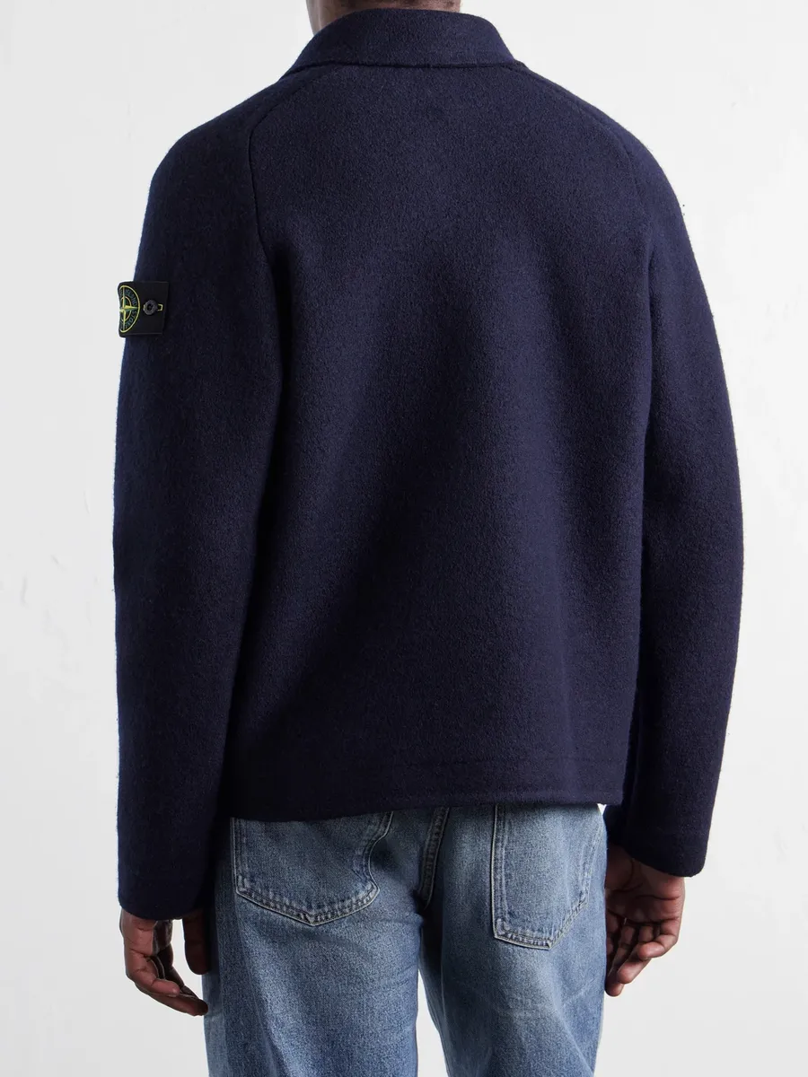 Stone Island Felted RWS Wool Overshirt - Men | Thumbnail 4 Stone Island Felted RWS Wool Overshirt - Men | Thumbnail 4